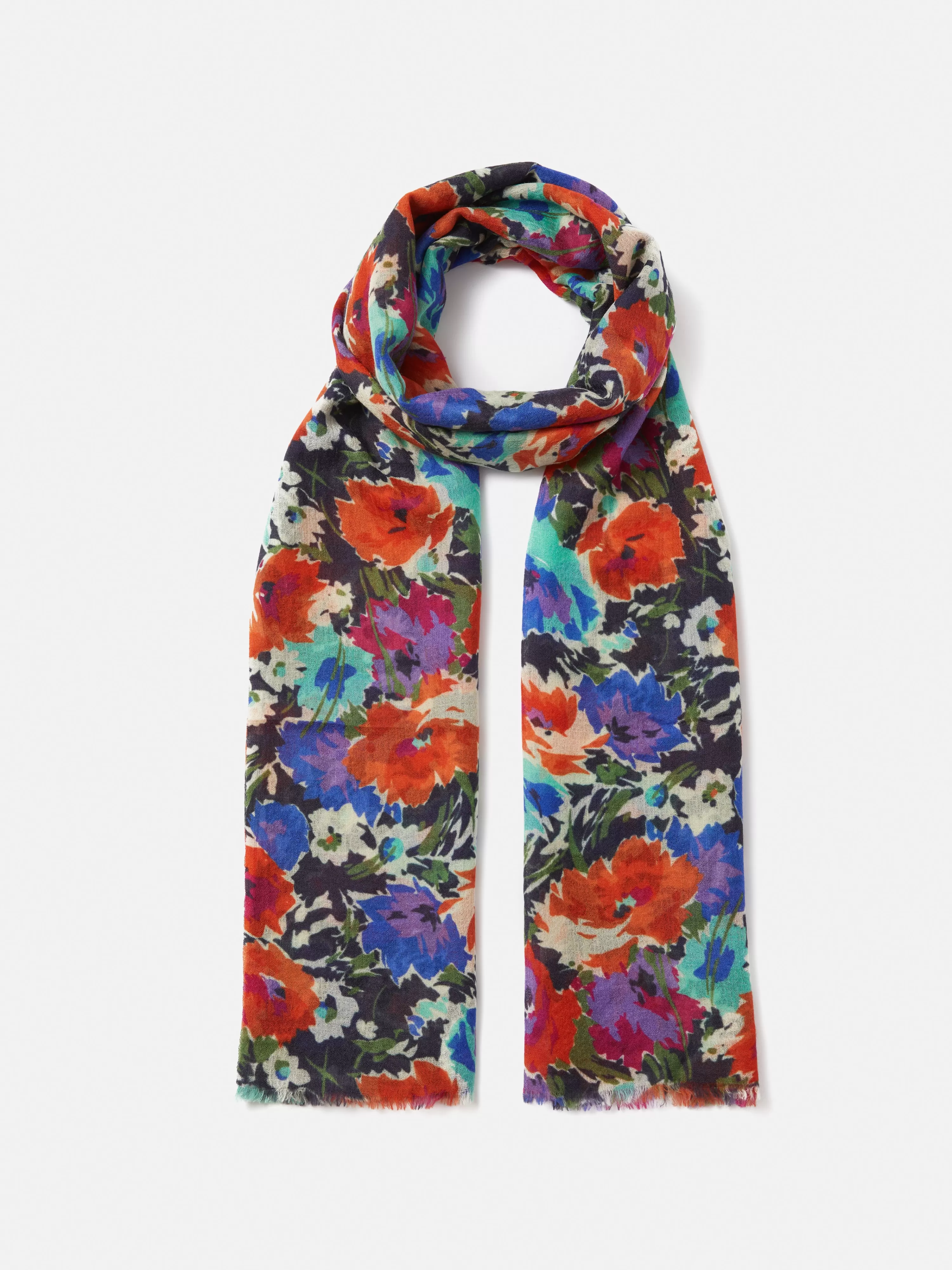 Jigsaw Abstract Meadow Gauze Scarf-Women Ponchos & Scarves