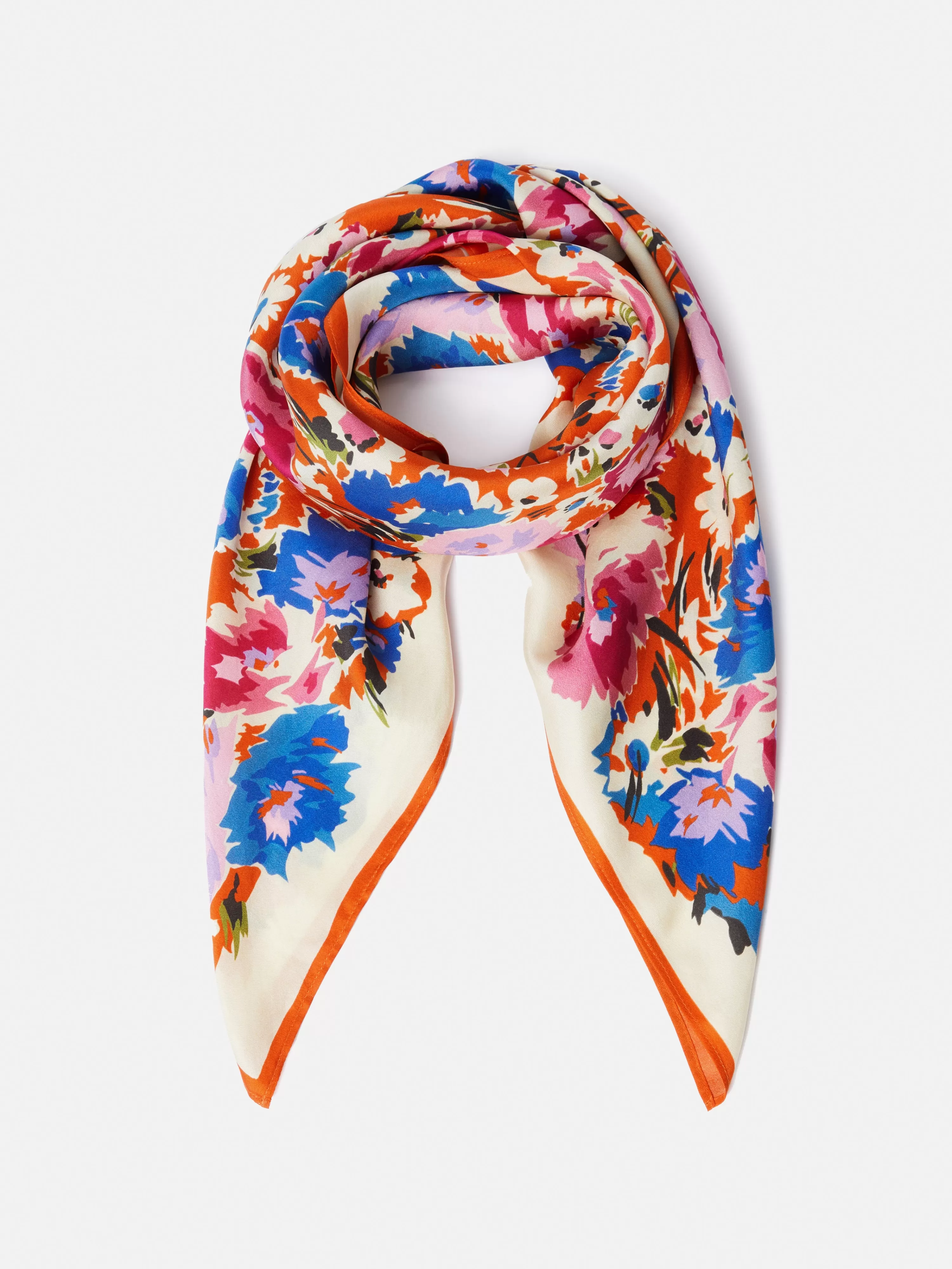 Jigsaw Abstract Meadow Silk Scarf-Women Ponchos & Scarves