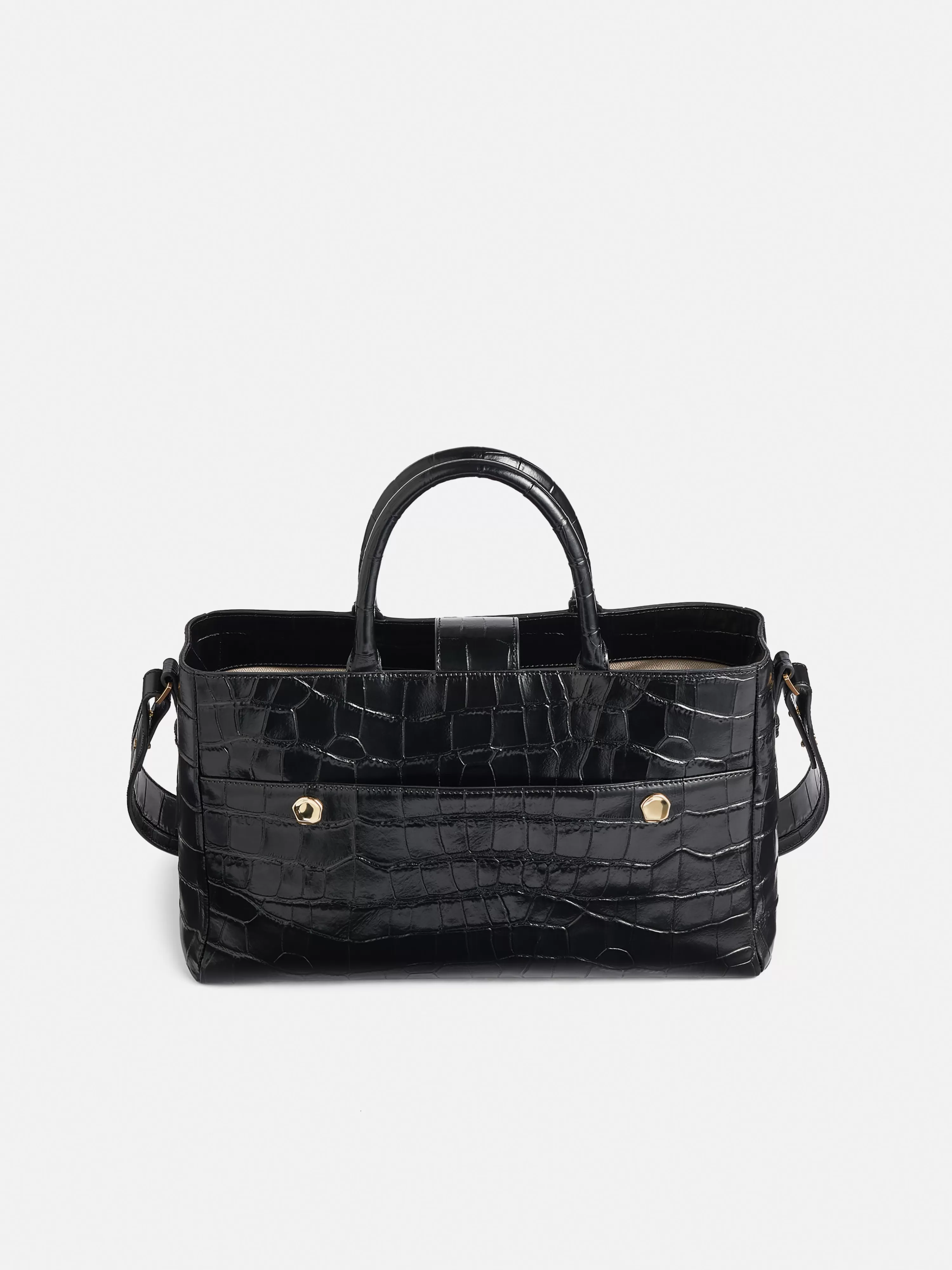 Jigsaw Adela Croc Leather Tote-Women Leather Accessories