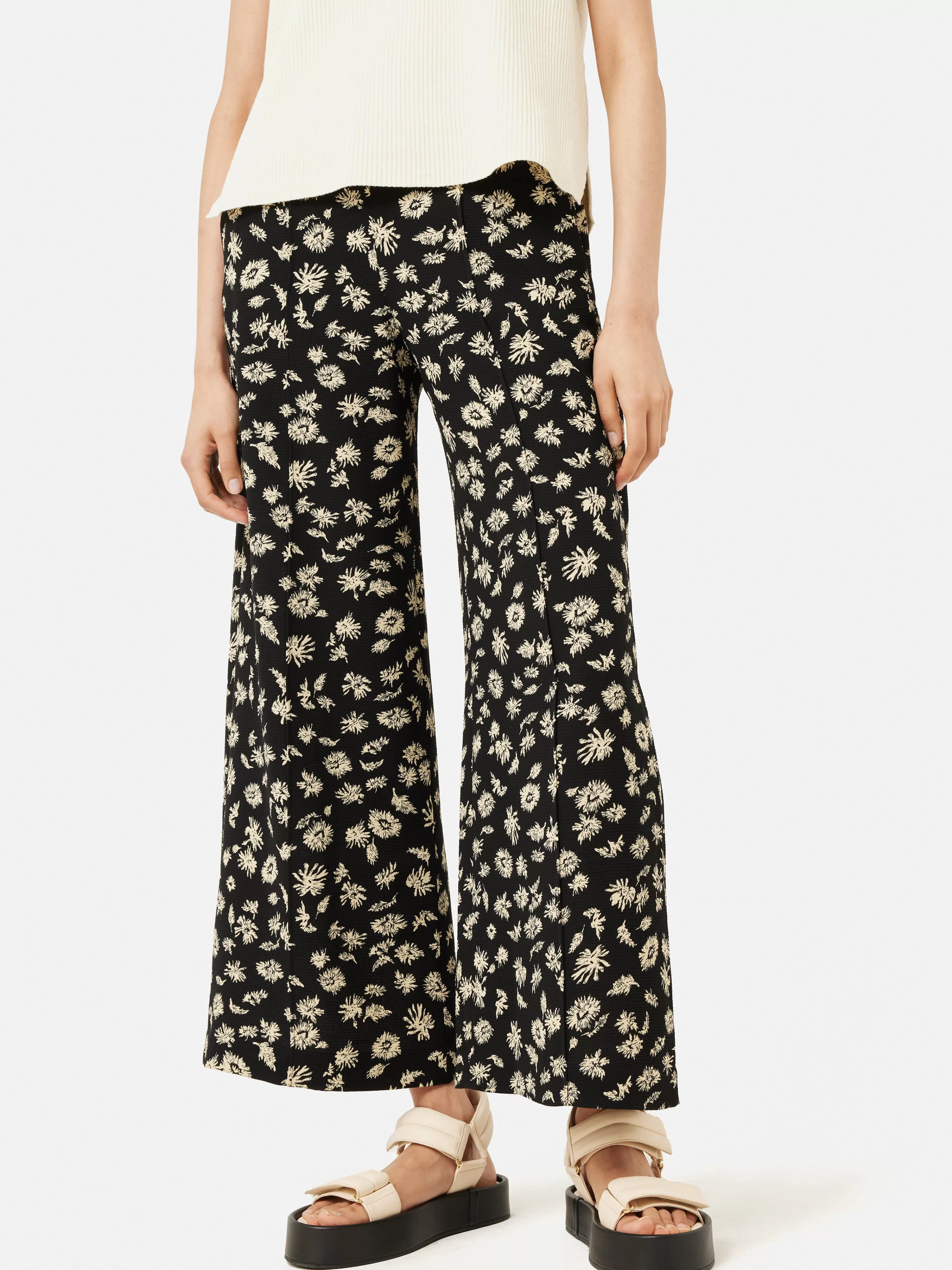 Jigsaw Aster Floral Palazzo-Women Trousers