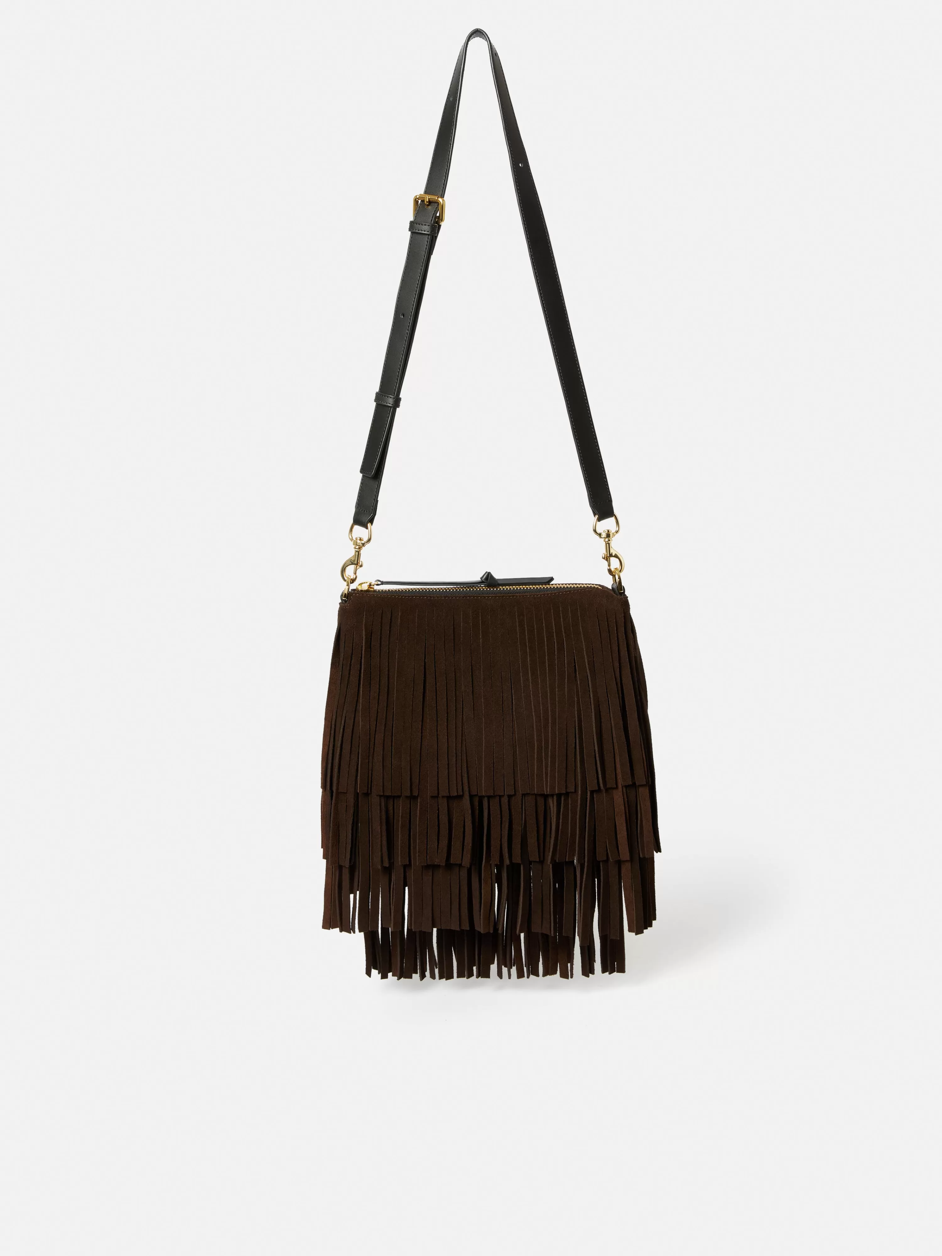 Jigsaw Ava Fringed Suede Crossbody-Women Leather Accessories