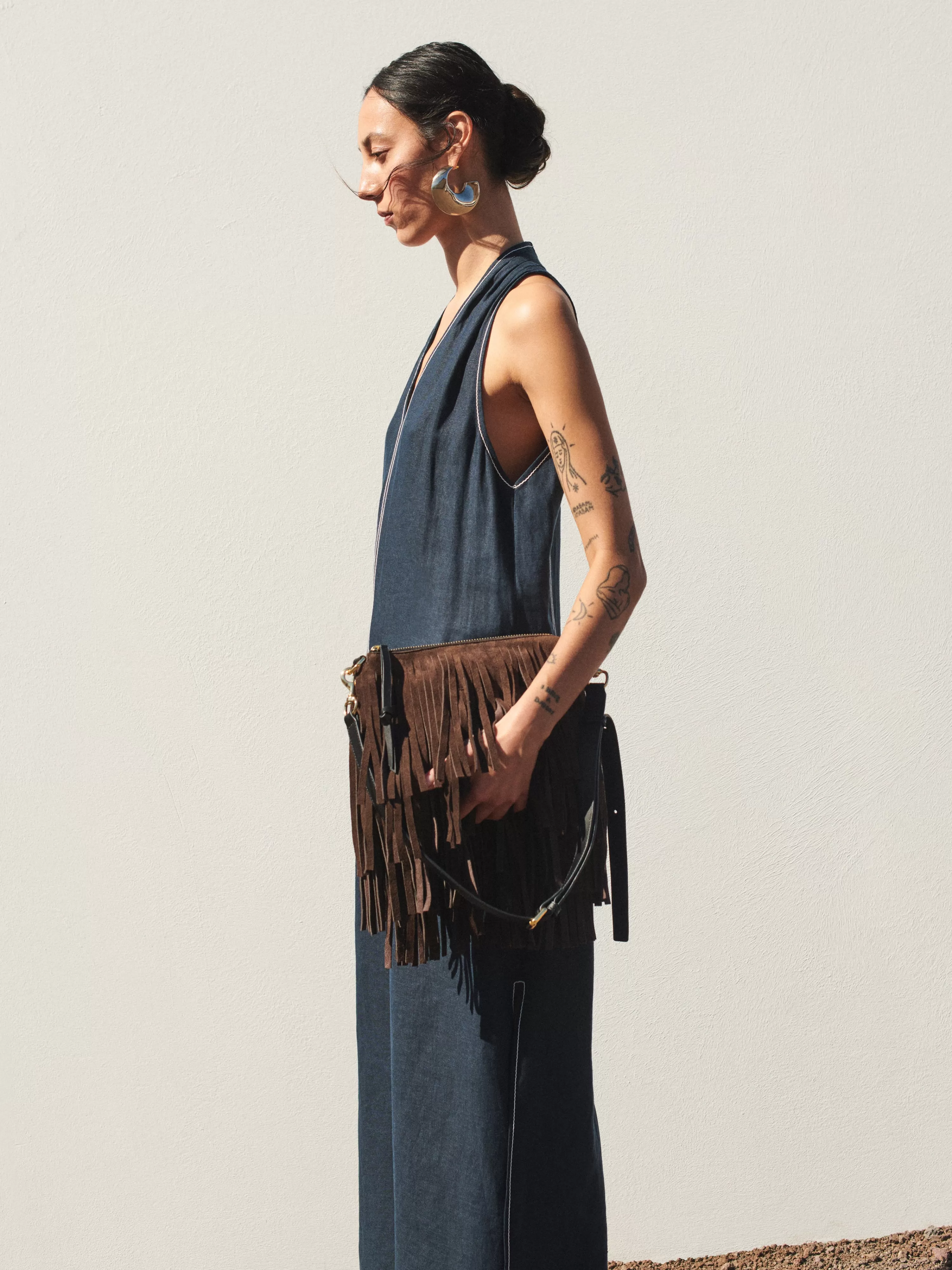 Jigsaw Ava Fringed Suede Crossbody-Women Leather Accessories