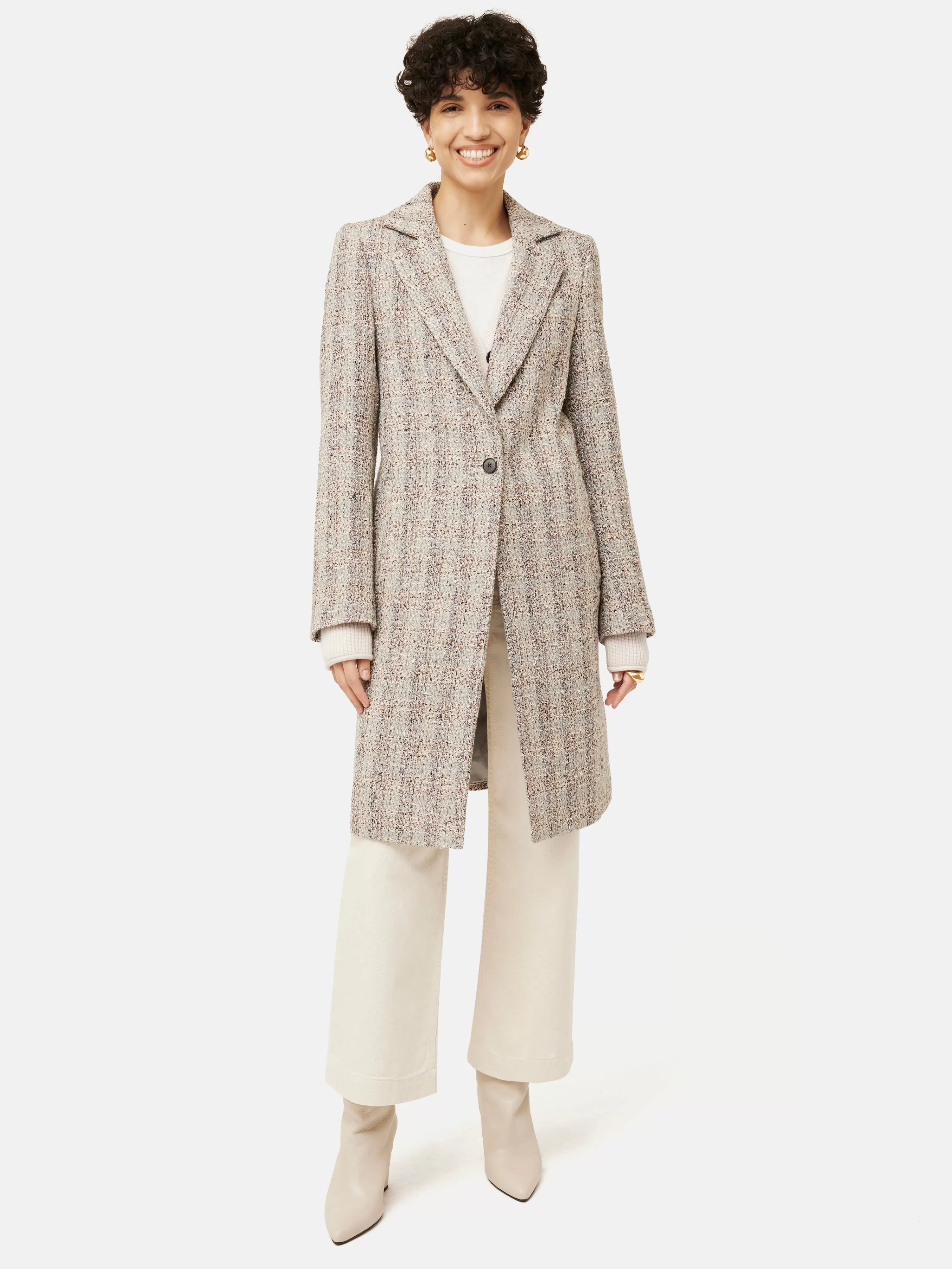 Jigsaw Boucle Coat-Women Coats & Jackets