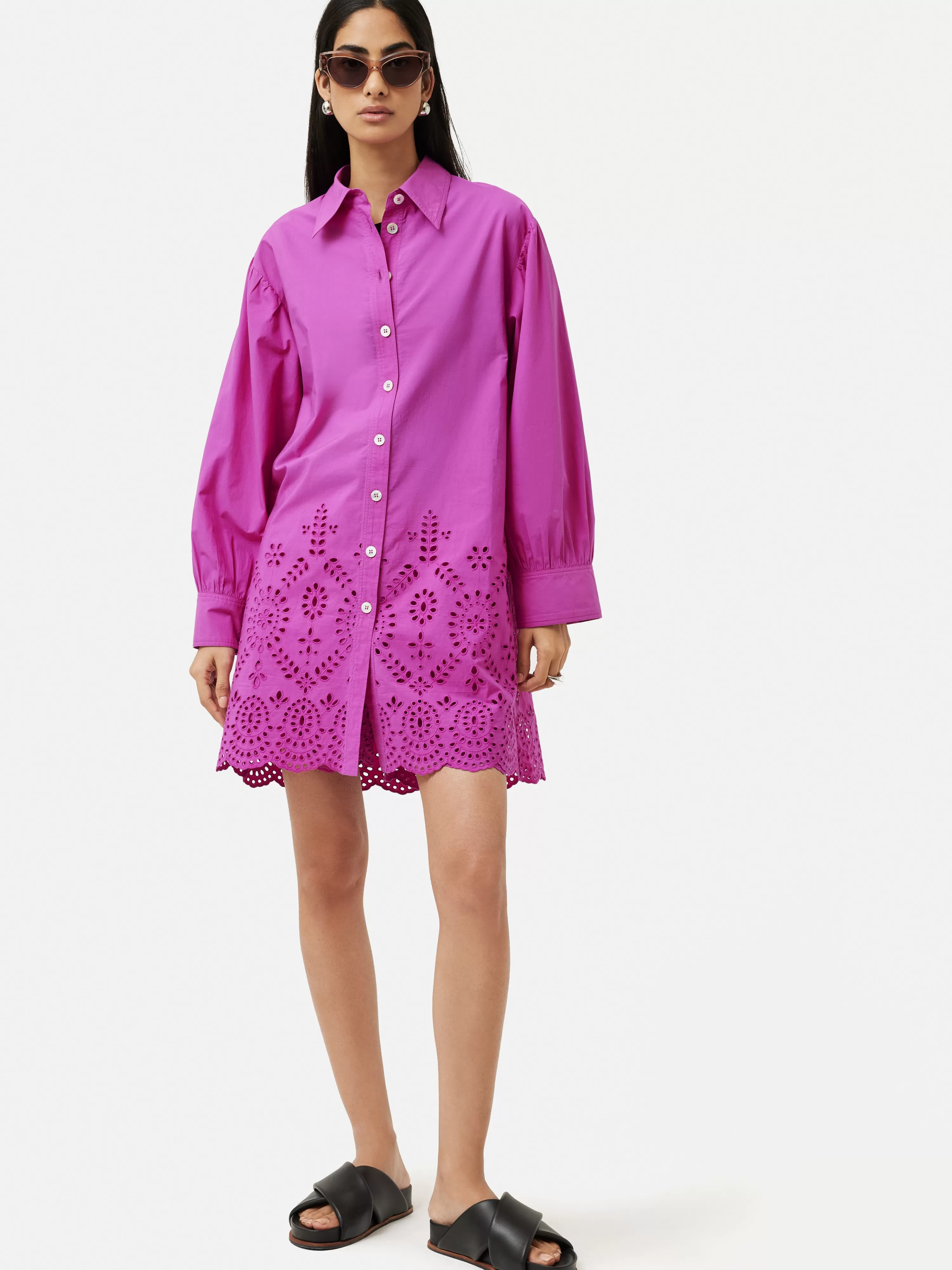 Jigsaw Broderie Beach Shirt-Women Co-Ords & Suiting