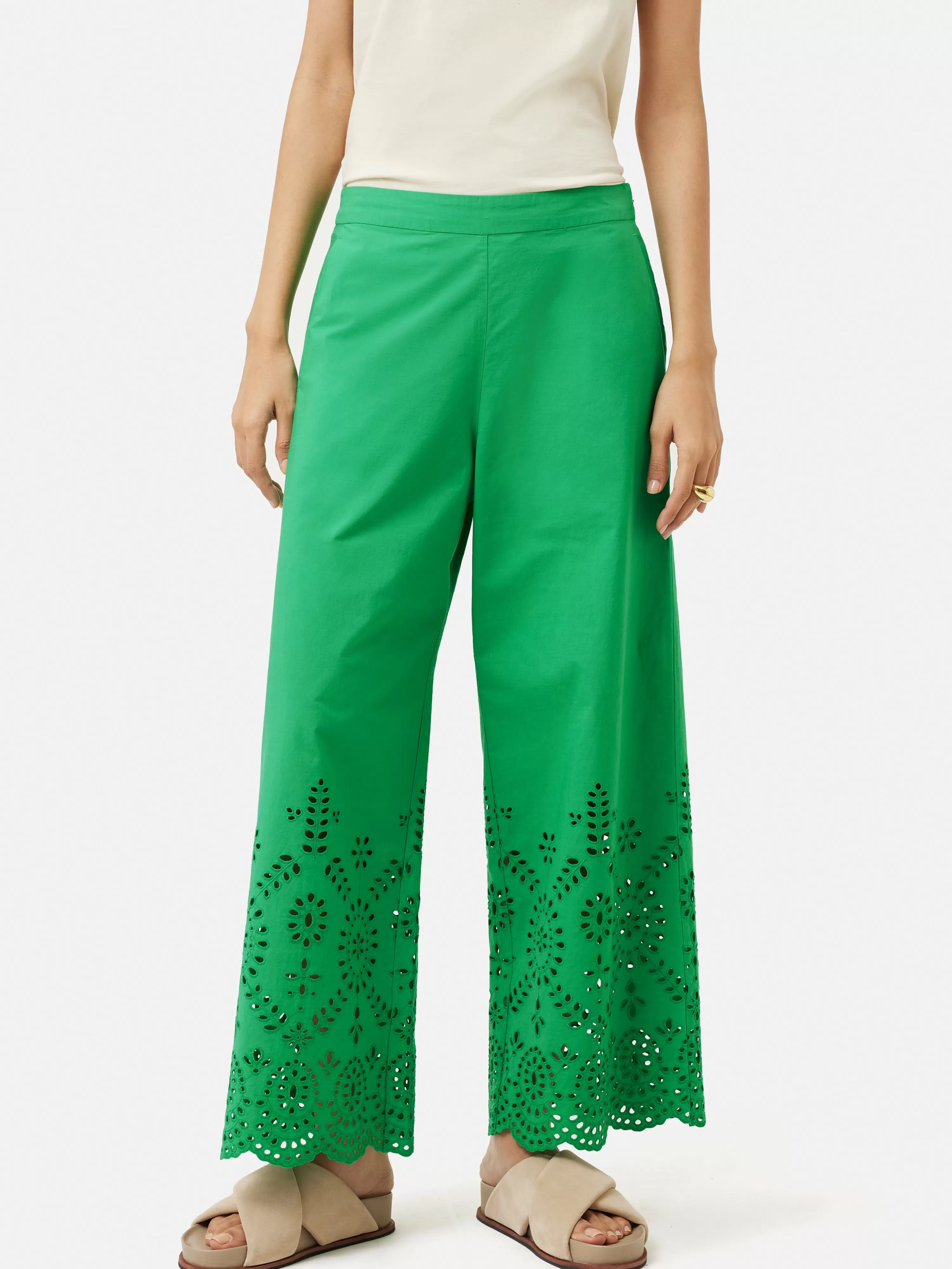 Jigsaw Broderie Beach Trouser-Women Trousers