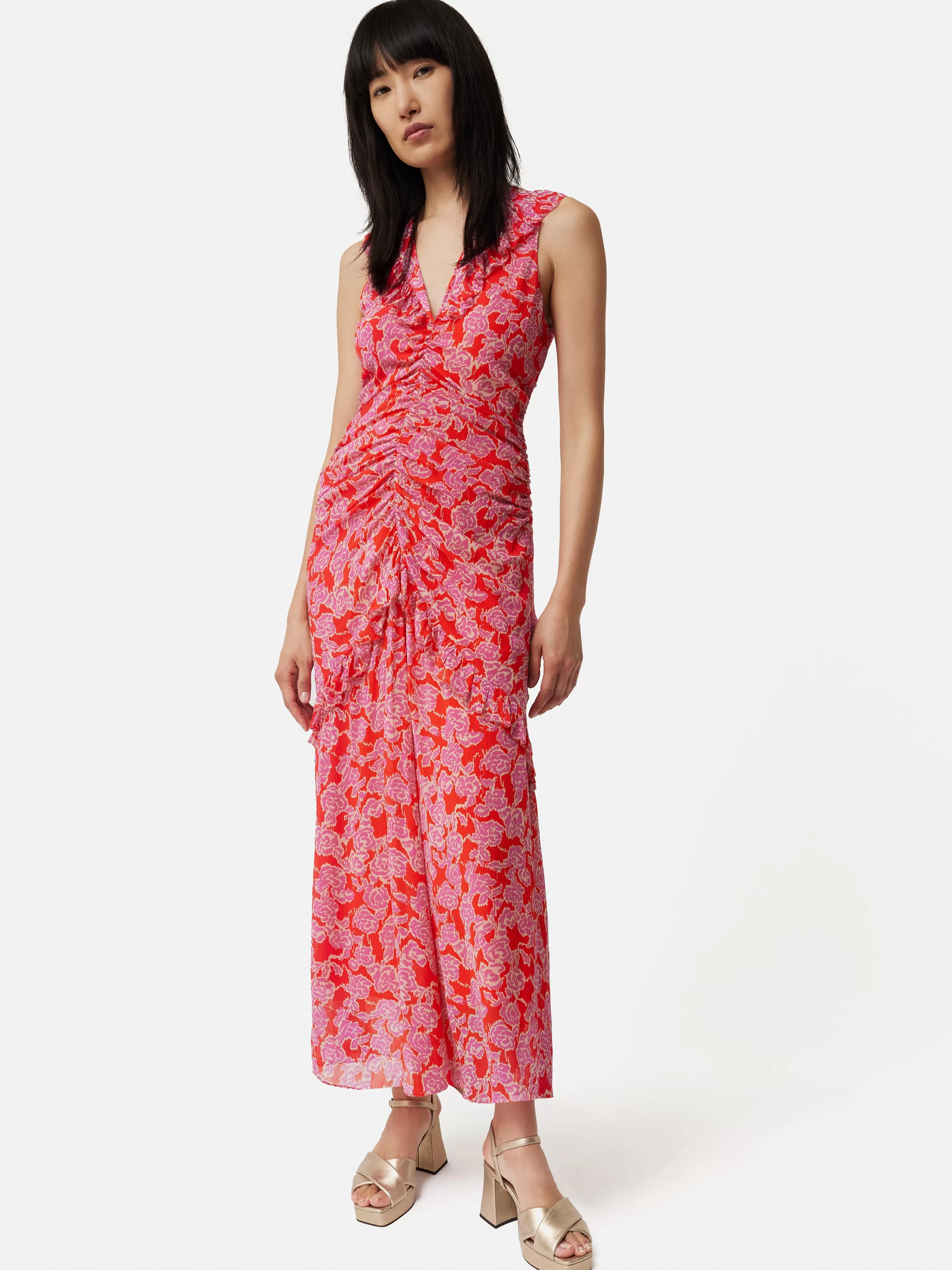 Jigsaw Brushed Rose Crinkle Dress-Women Dresses & Jumpsuits