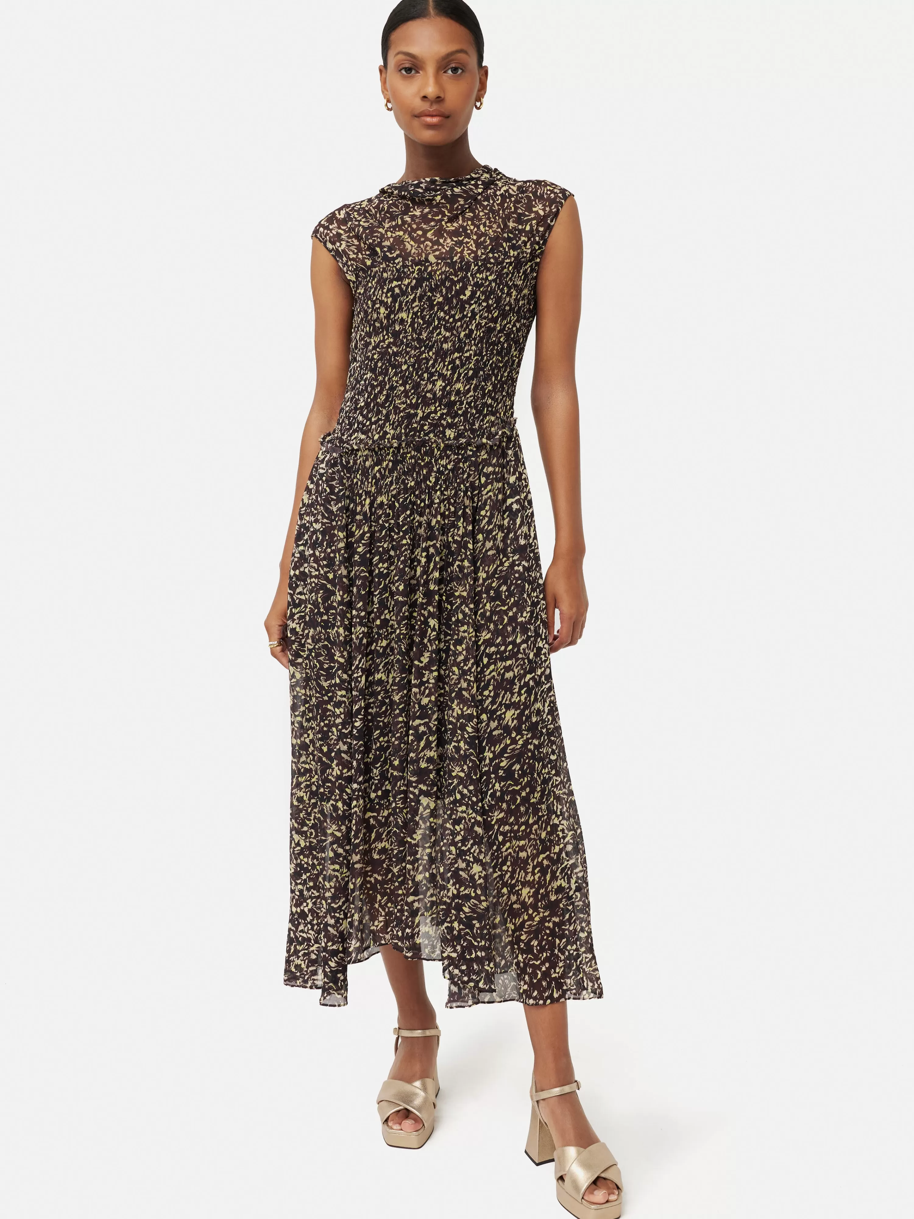 Jigsaw Brushwork Crinkle Dress-Women Dresses & Jumpsuits