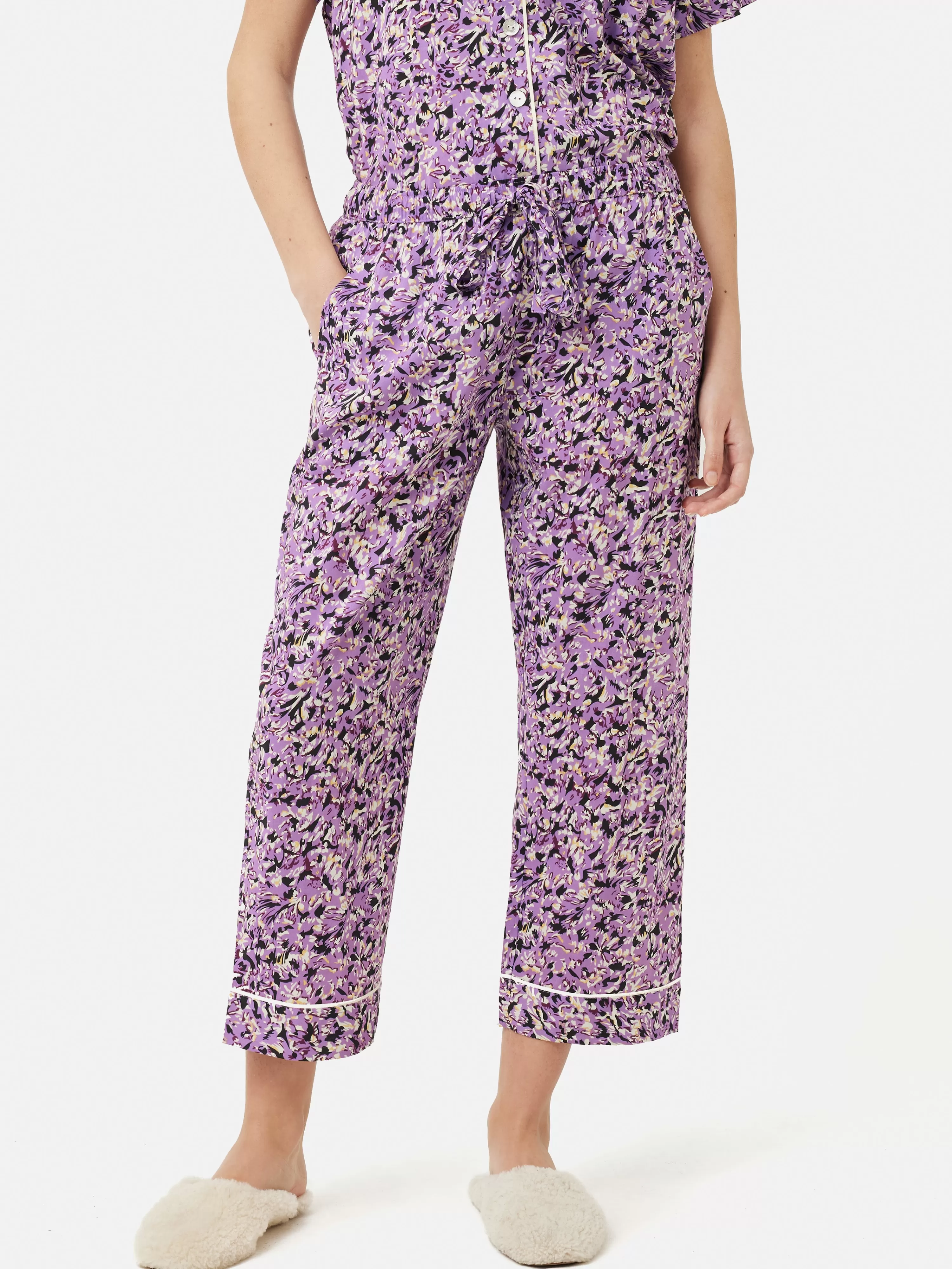 Jigsaw Brushwork Cropped Pyjama-Women Pyjamas & Loungewear