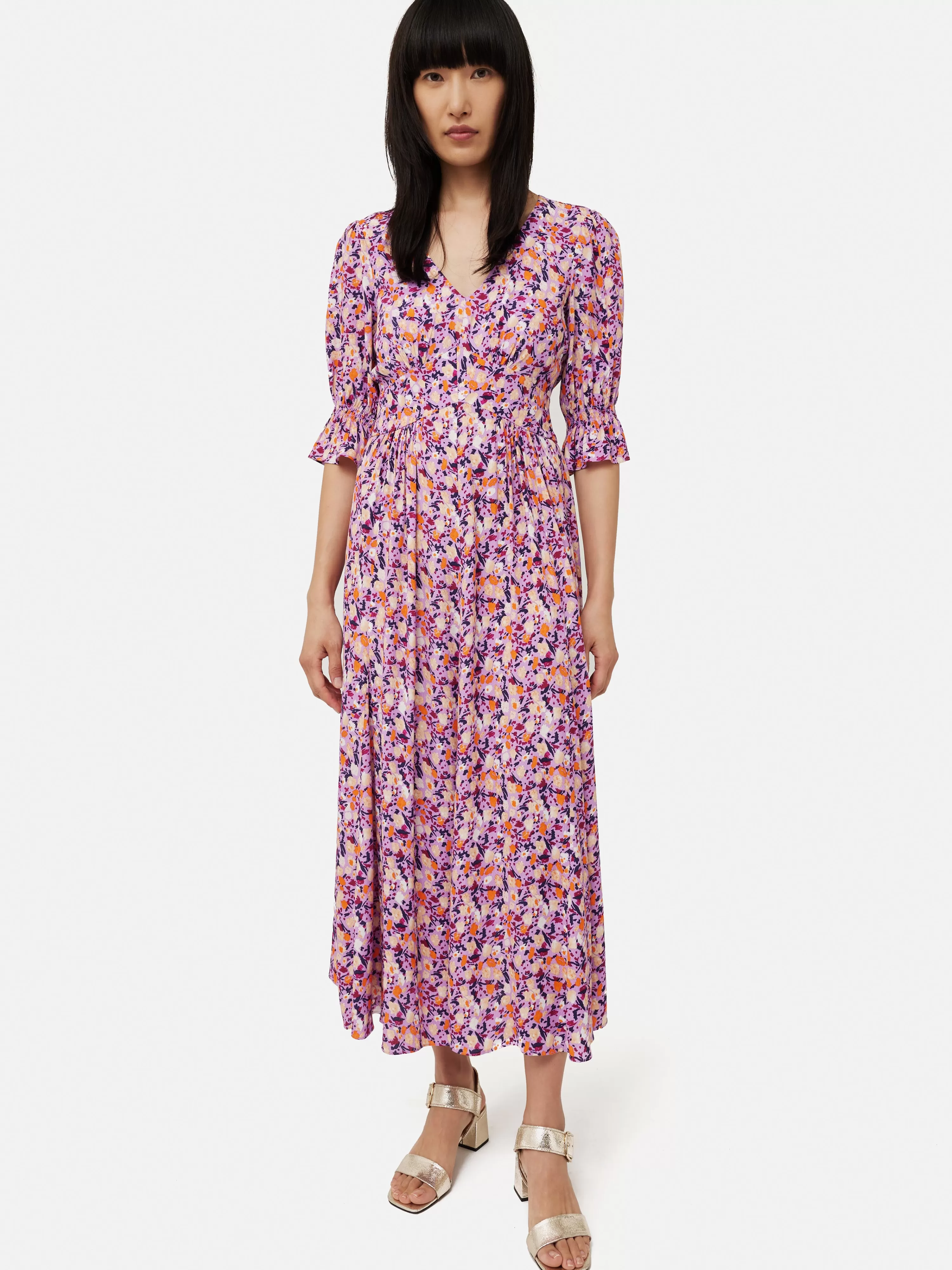 Jigsaw Carnation Midi Dress-Women Dresses & Jumpsuits