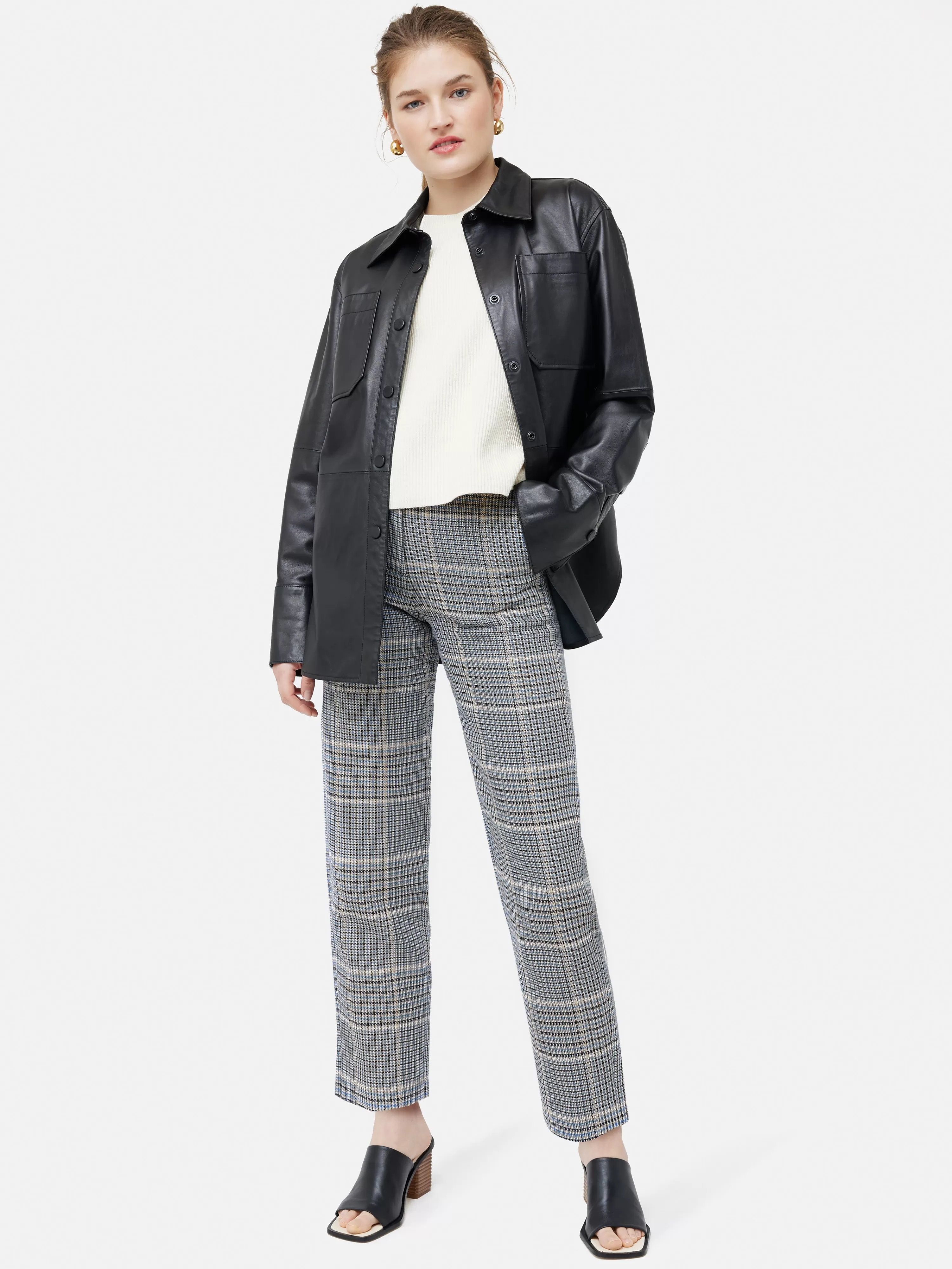 Jigsaw Checked Nevis Trouser-Women Trousers