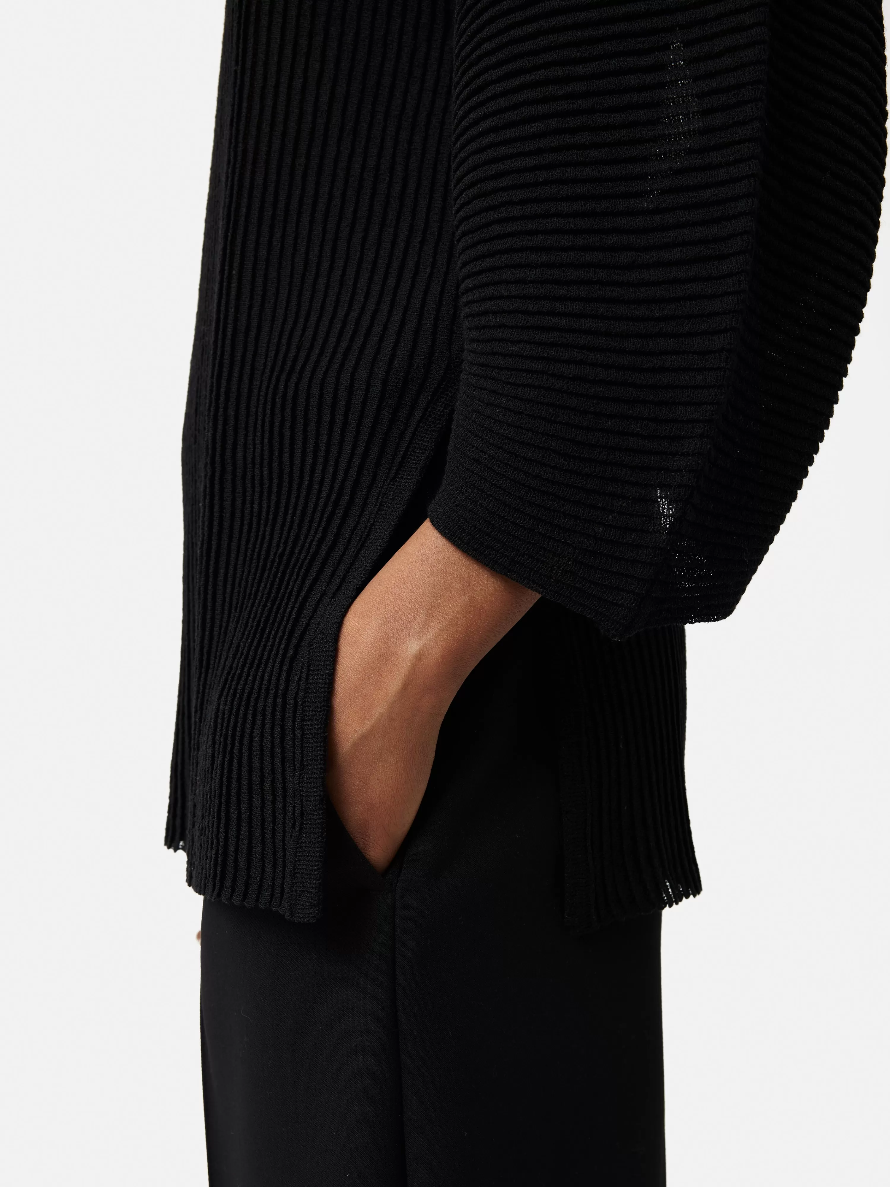 Jigsaw Circular Sleeve Knitted Top-Women Knitwear & Cashmere