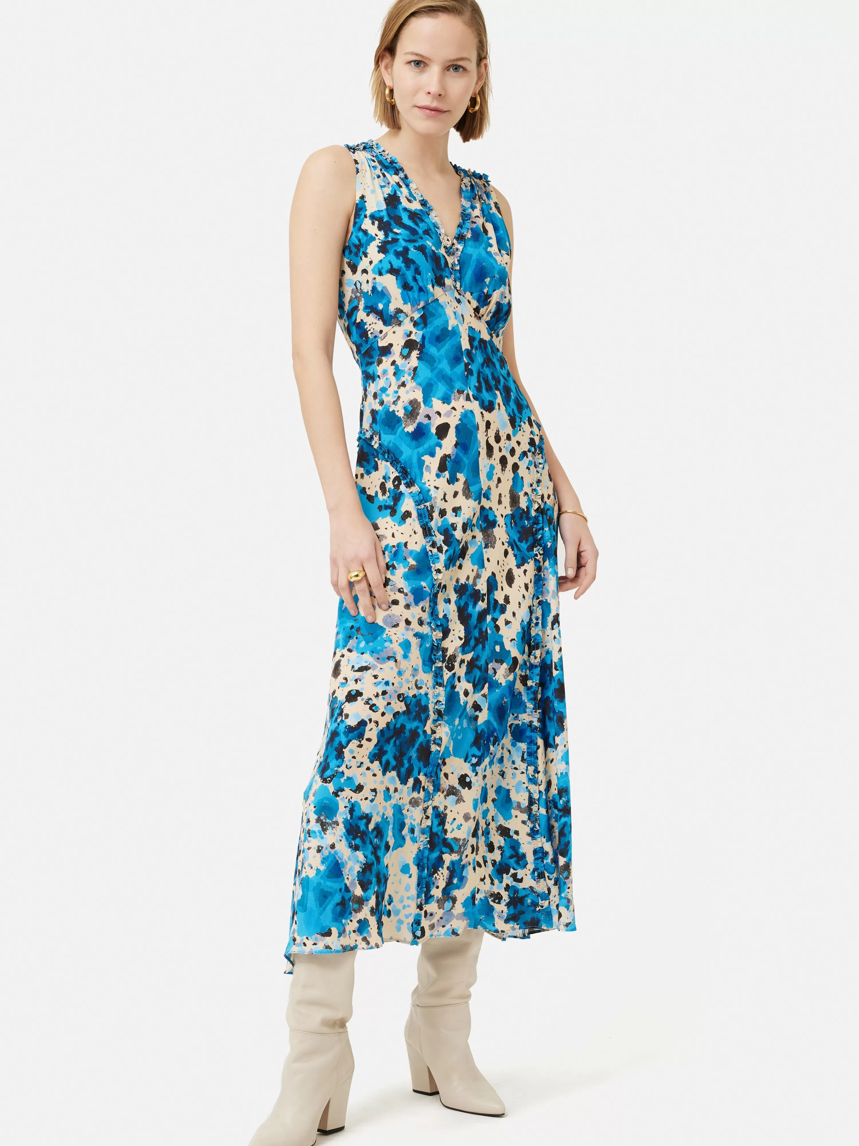 Jigsaw Clouded Leopard Midi Dress-Women Dresses & Jumpsuits