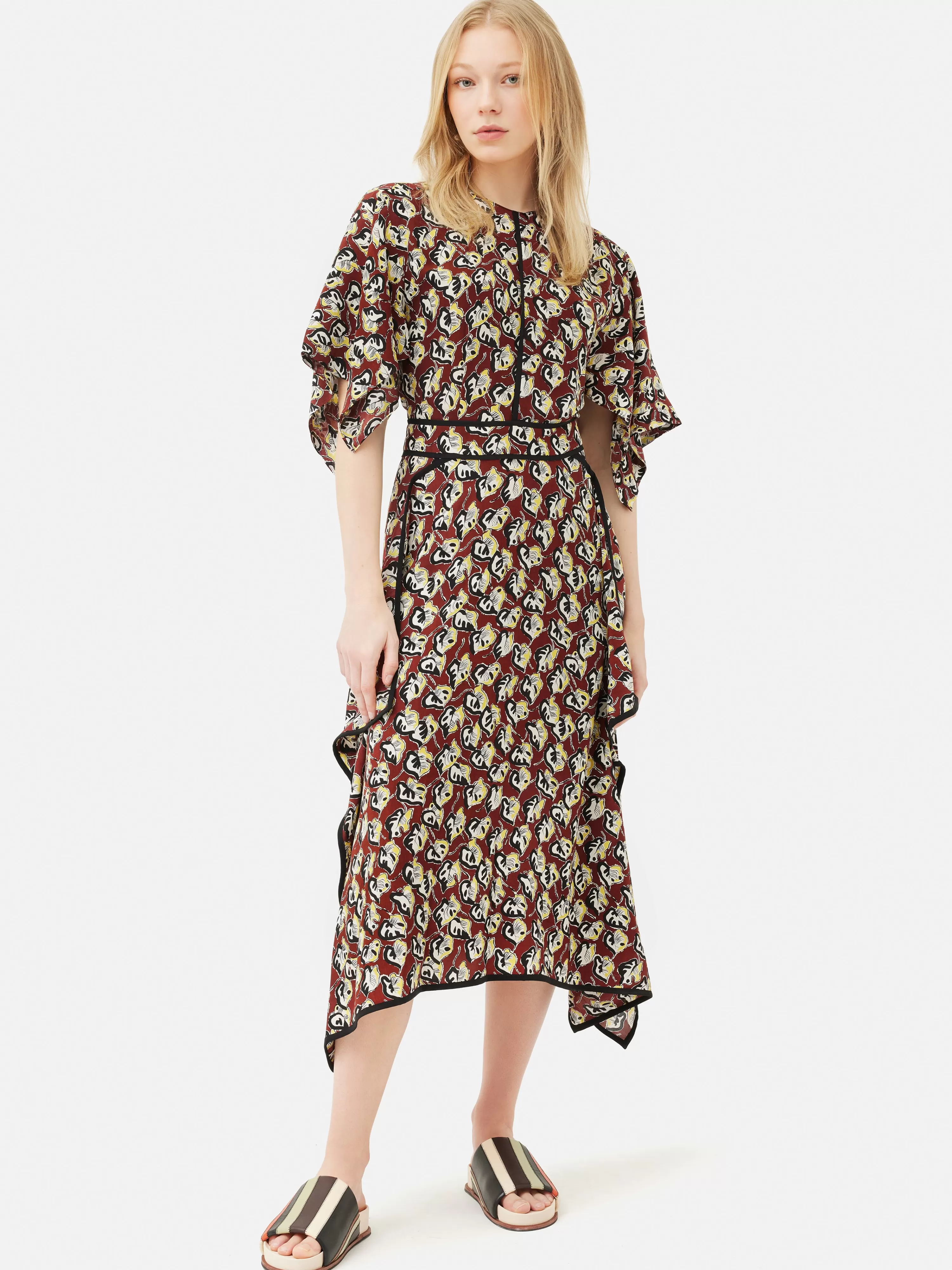 Jigsaw Collagerie Fig Leaf Dress-Women Dresses & Jumpsuits