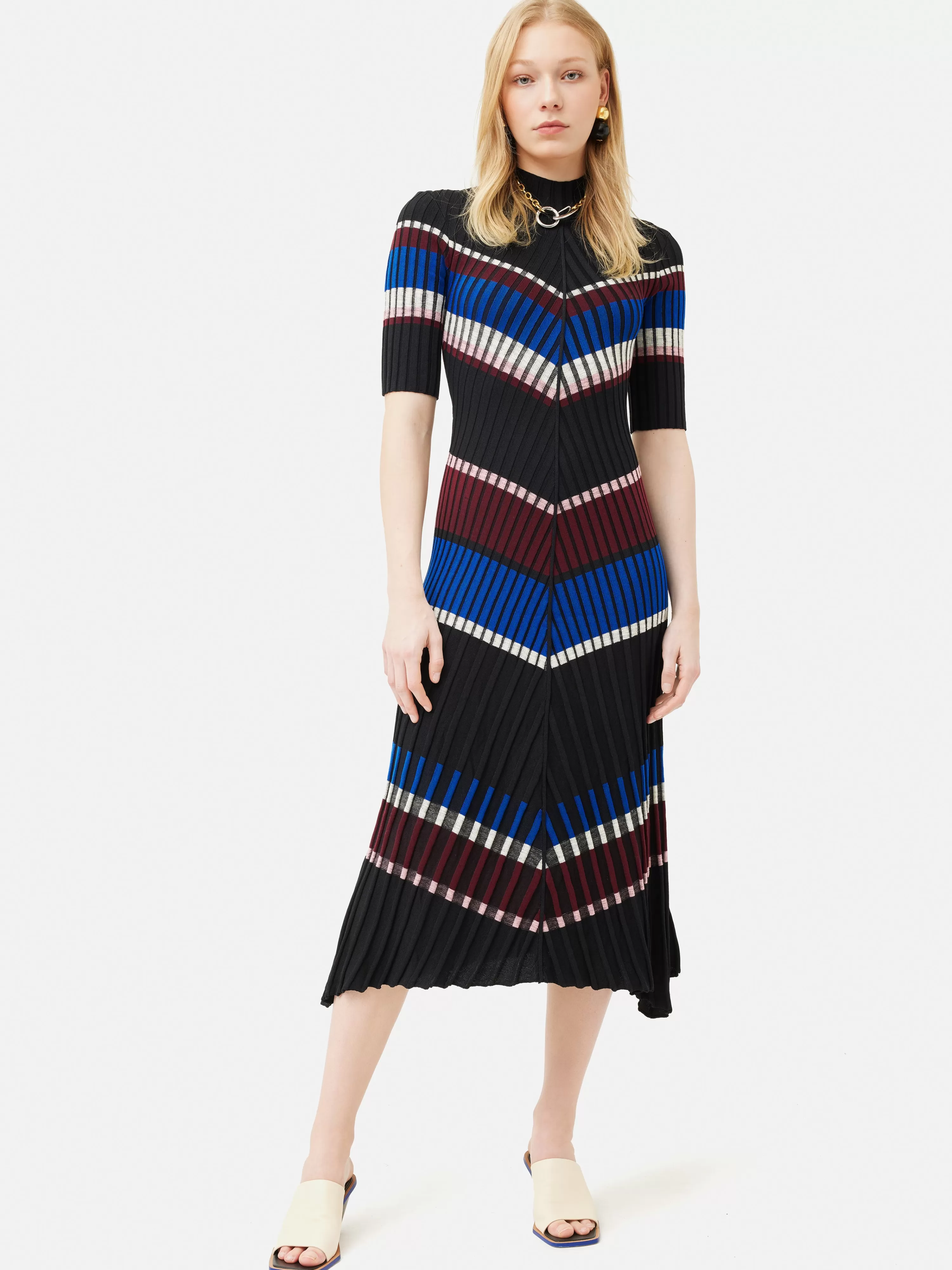 Jigsaw Collagerie Knitted Dress-Women Dresses & Jumpsuits