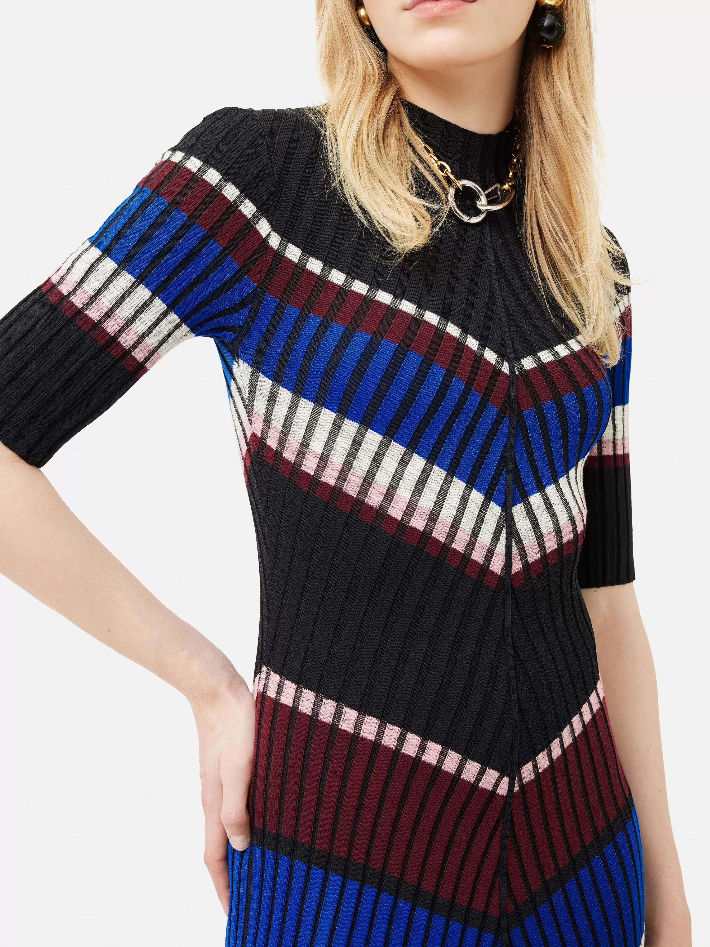 Jigsaw Collagerie Knitted Dress-Women Dresses & Jumpsuits