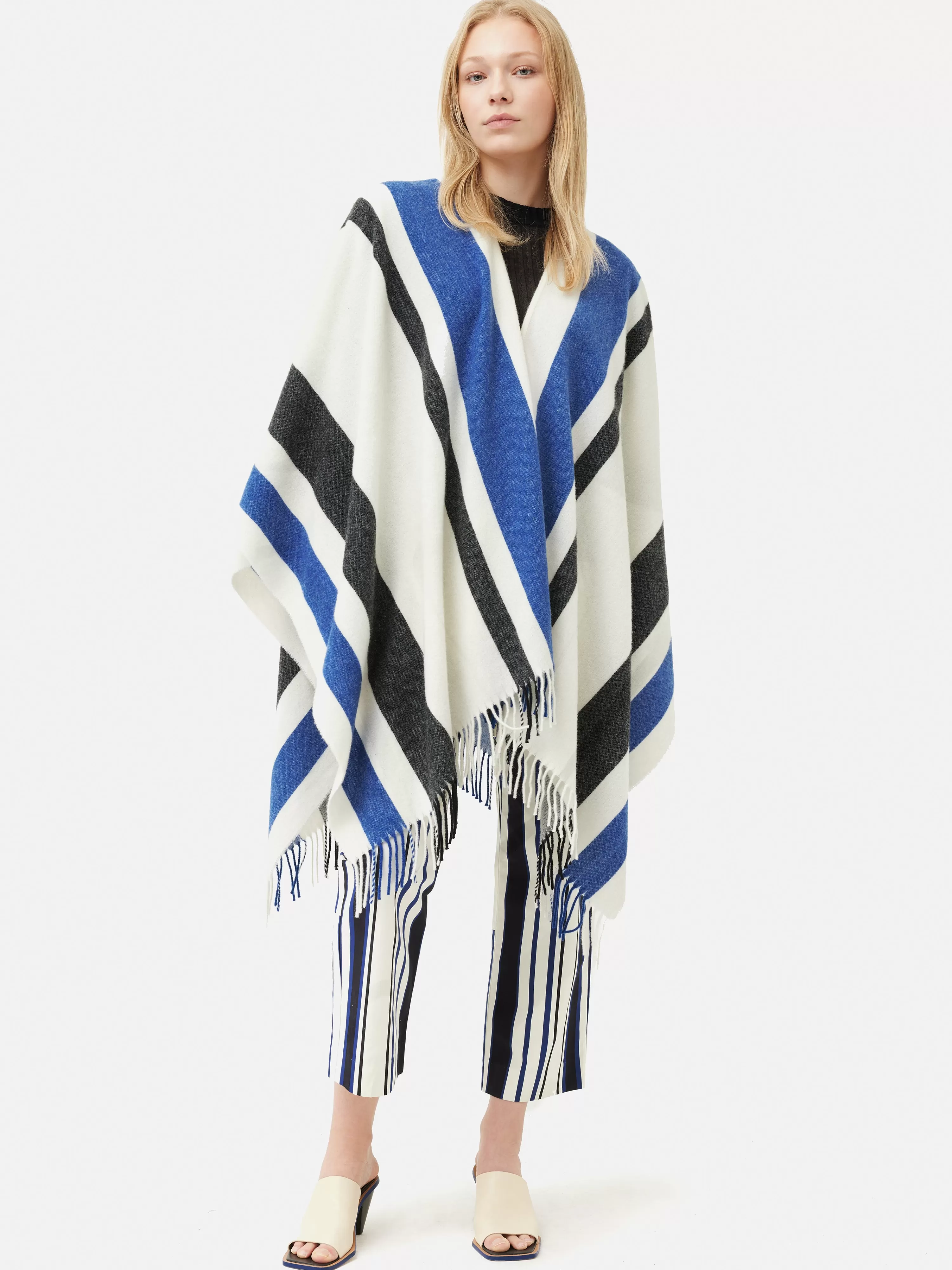 Jigsaw Collagerie Poncho-Women Ponchos & Scarves