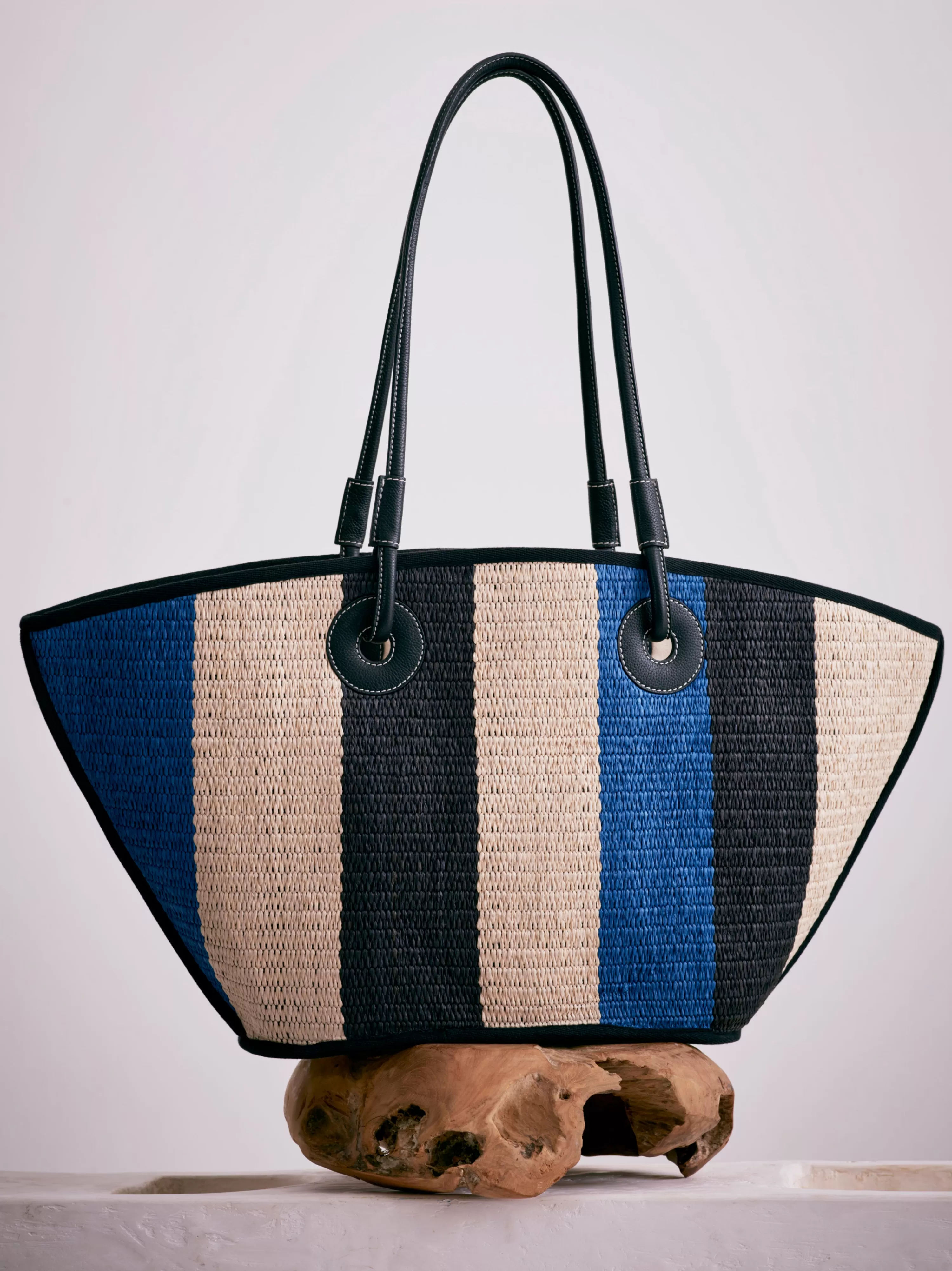 Jigsaw Collagerie Raffia Striped Tote-Women Bags & Clutches