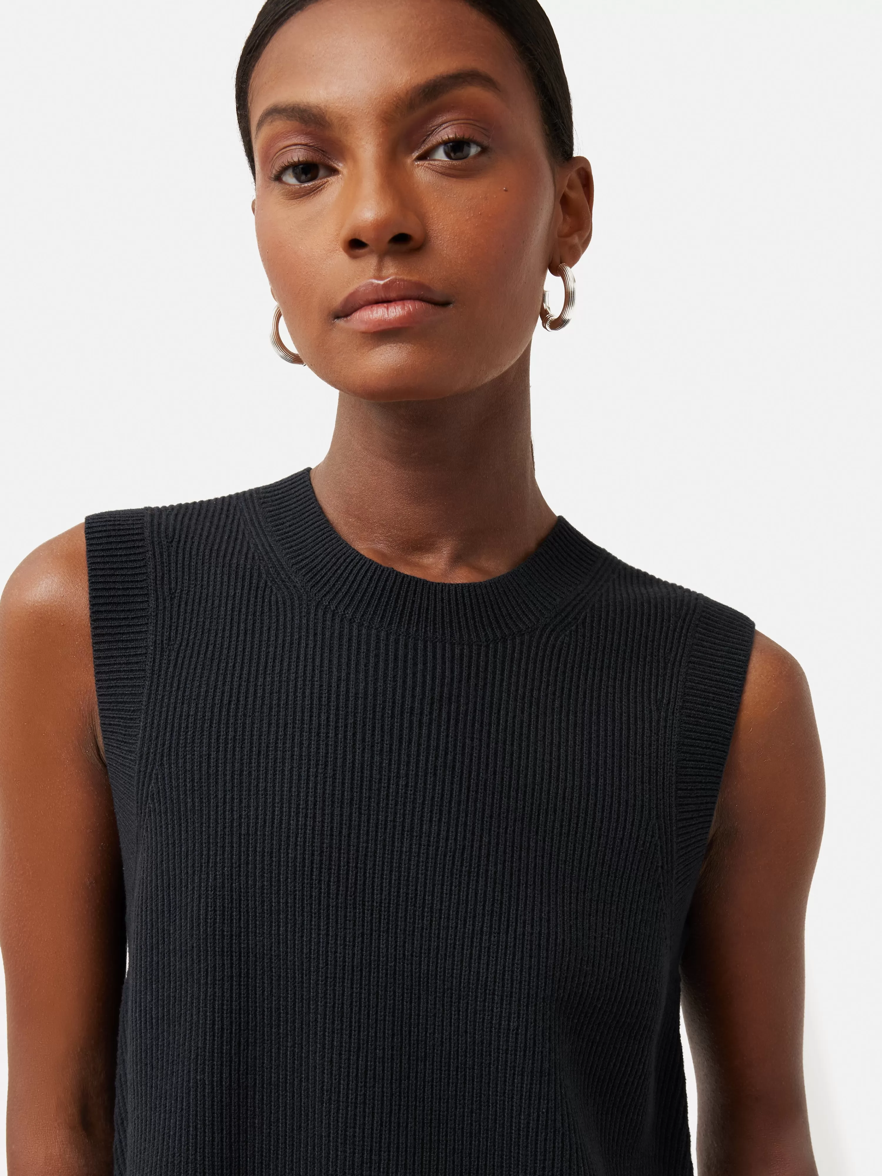 Jigsaw Cotton Blend Crew Tank-Women Knitwear & Cashmere