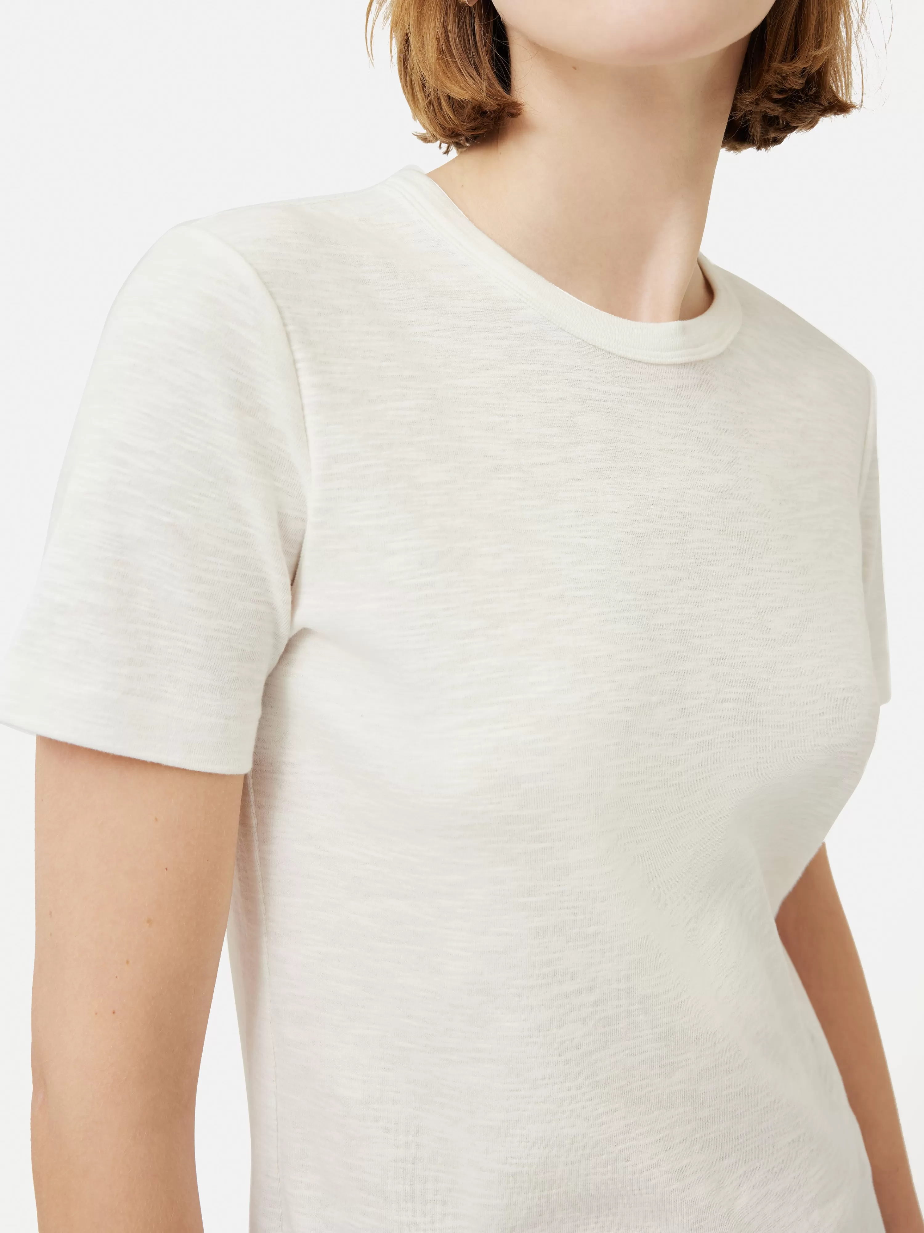 Jigsaw Cotton Luxe Short Sleeve Tee-Women Tops