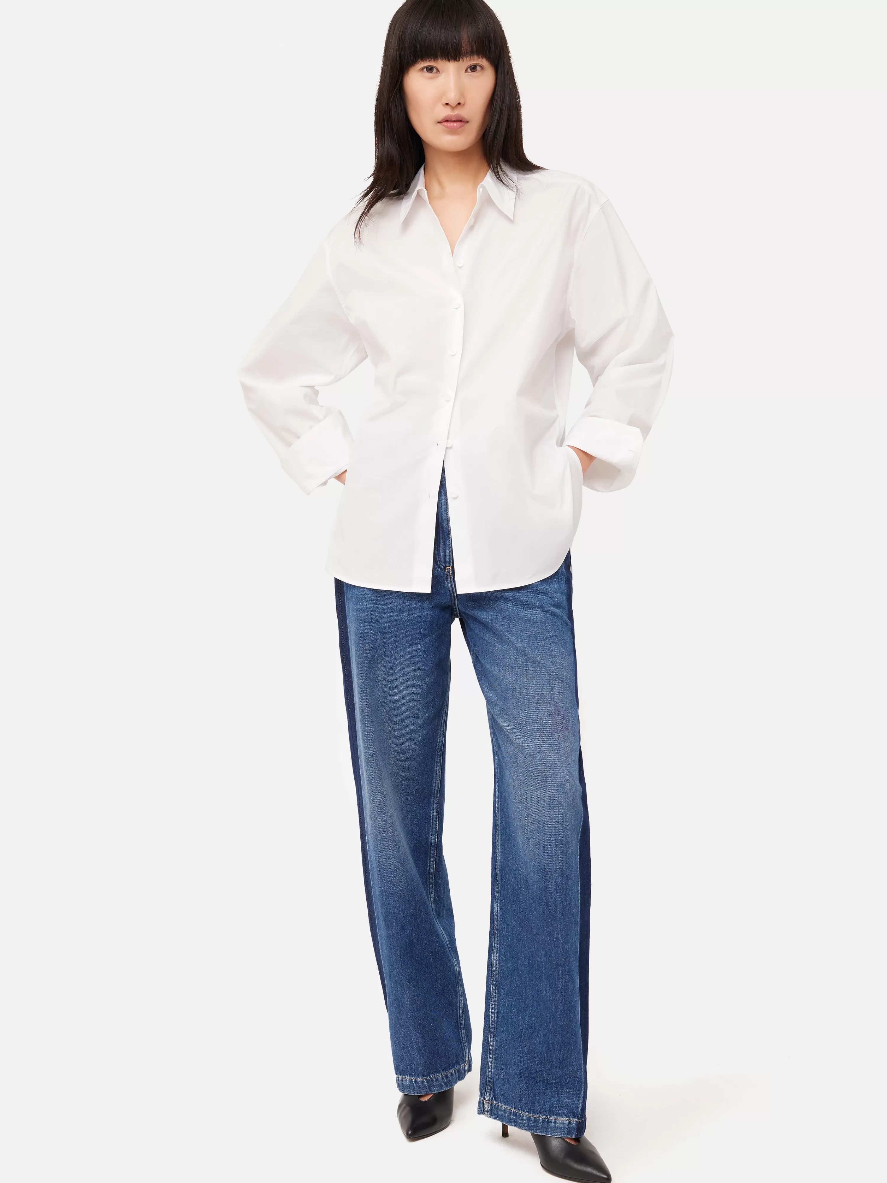 Jigsaw Cotton Poplin Shirt-Women Shirts & Blouses