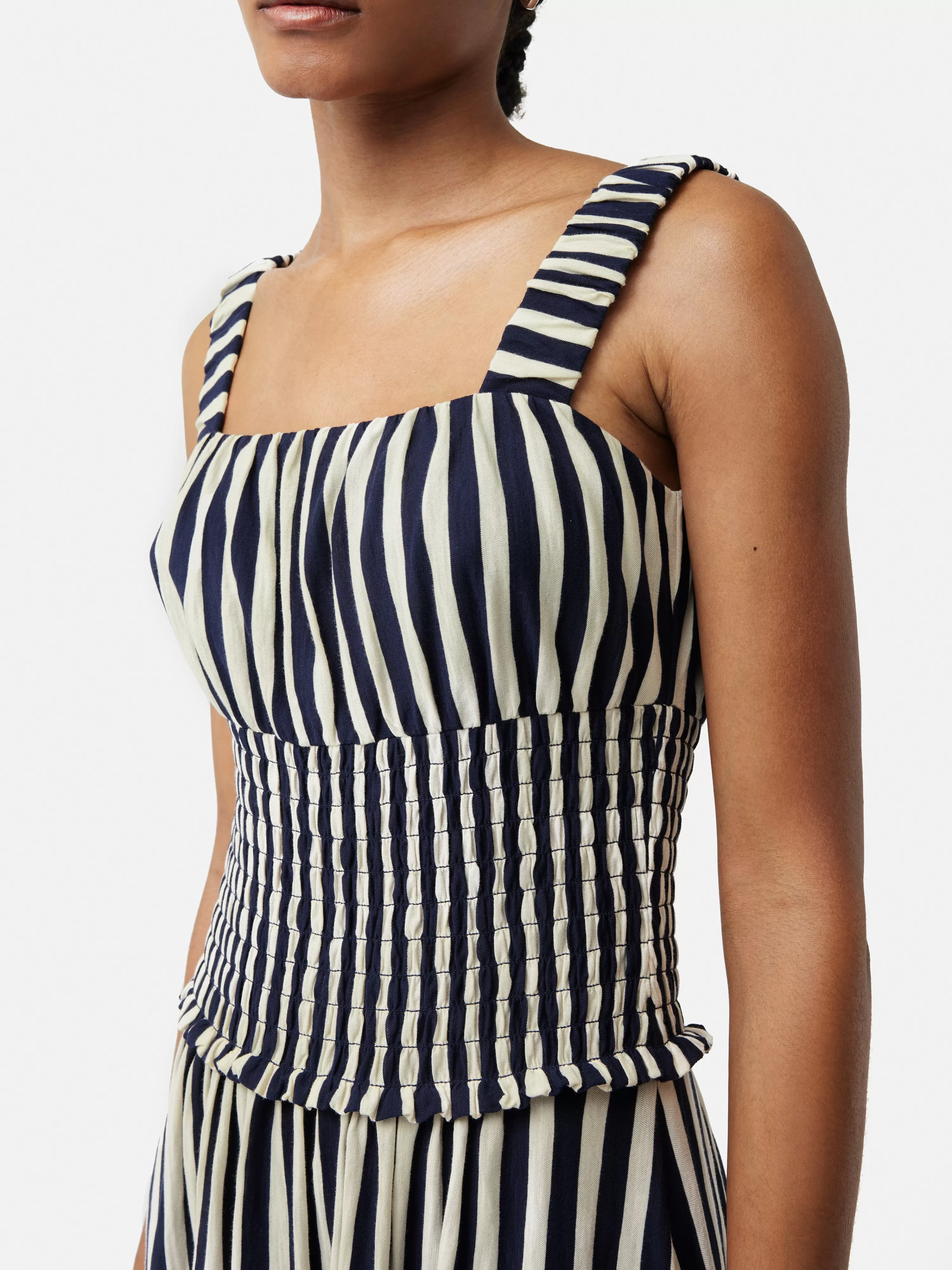 Jigsaw Cotton Slub Stripe Dress-Women Dresses & Jumpsuits