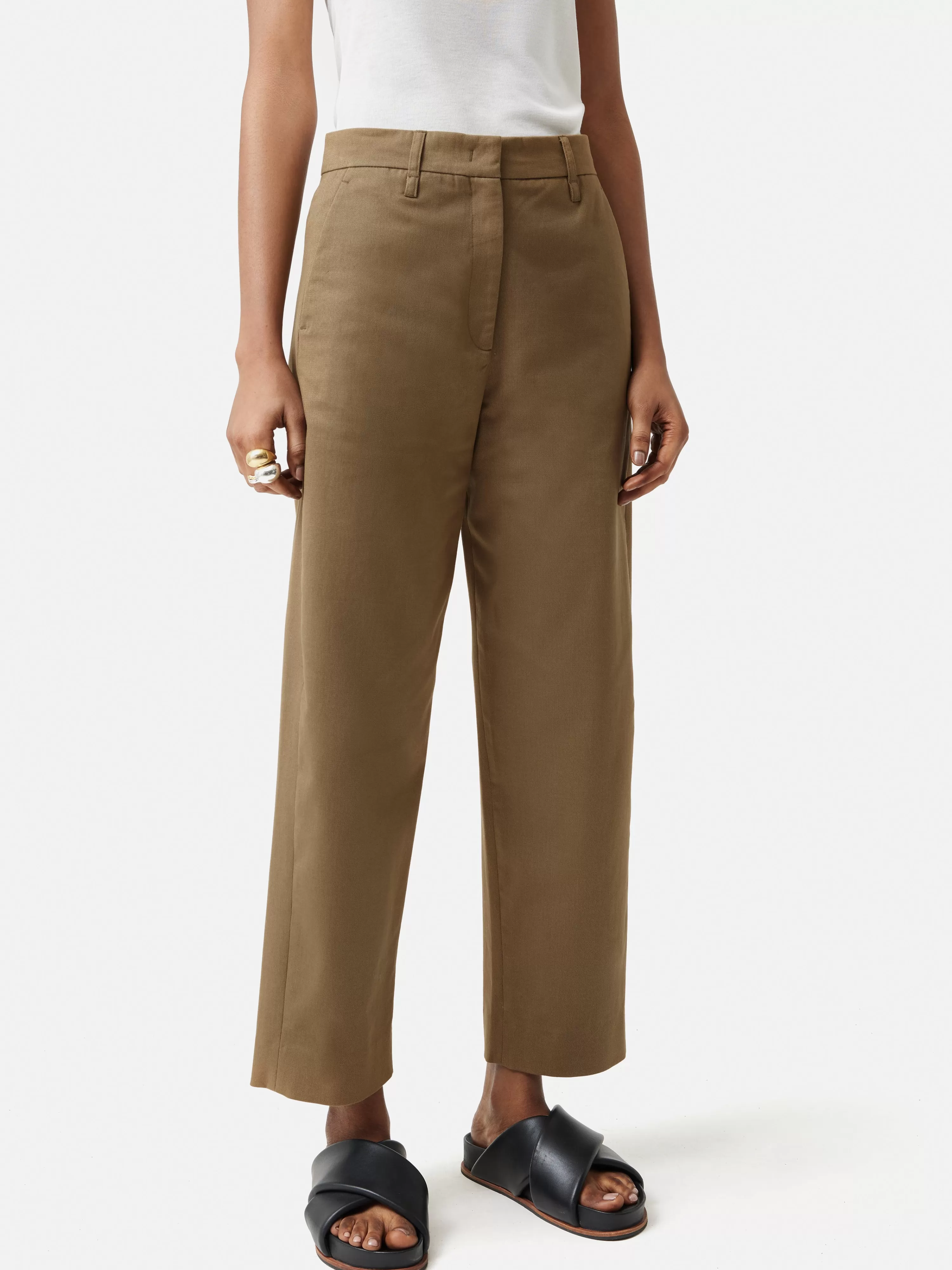 Jigsaw Cotton Twill Nevis Trouser-Women Trousers