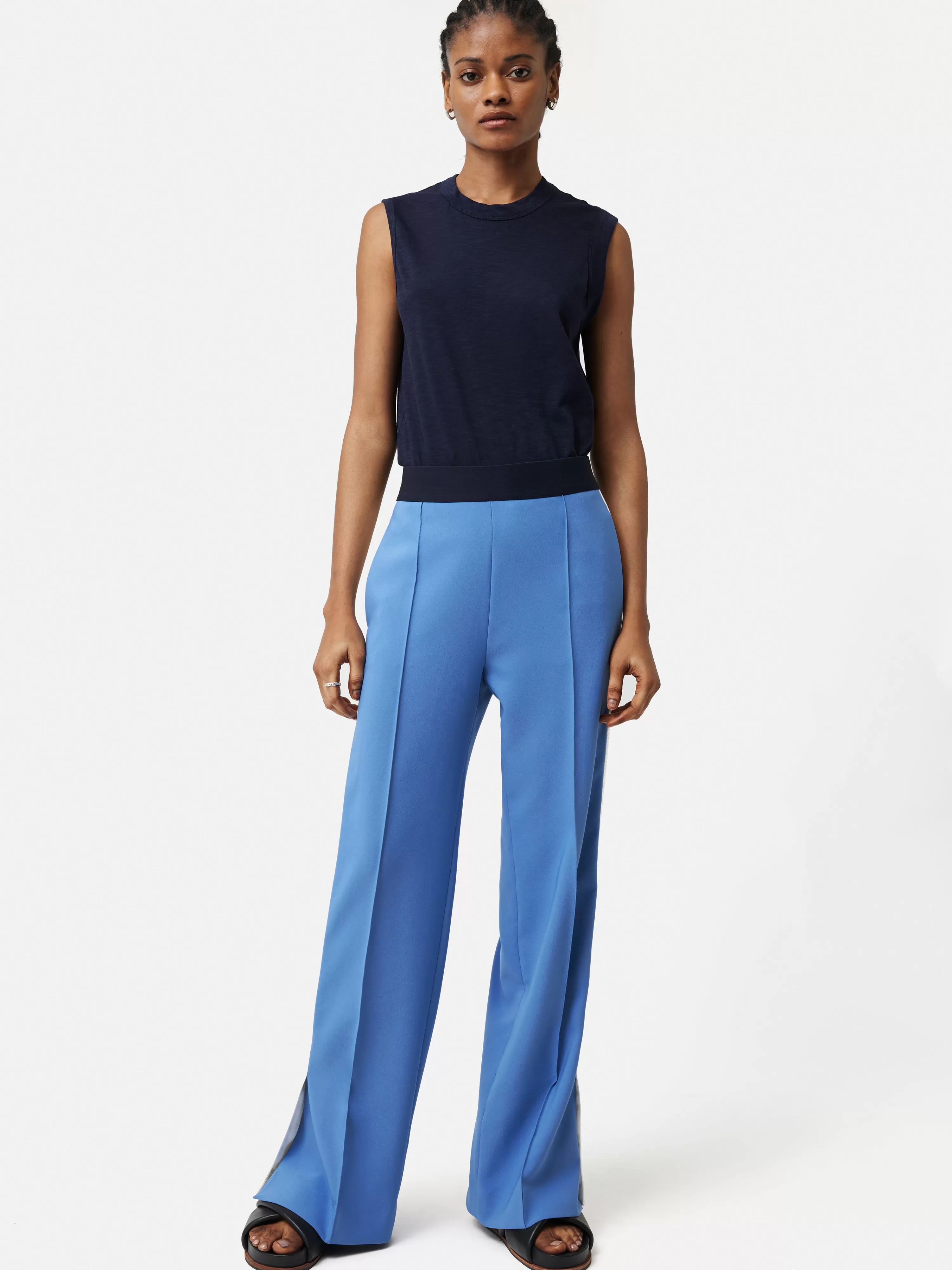 Jigsaw Crepe Split Hem Jogger-Women Trousers