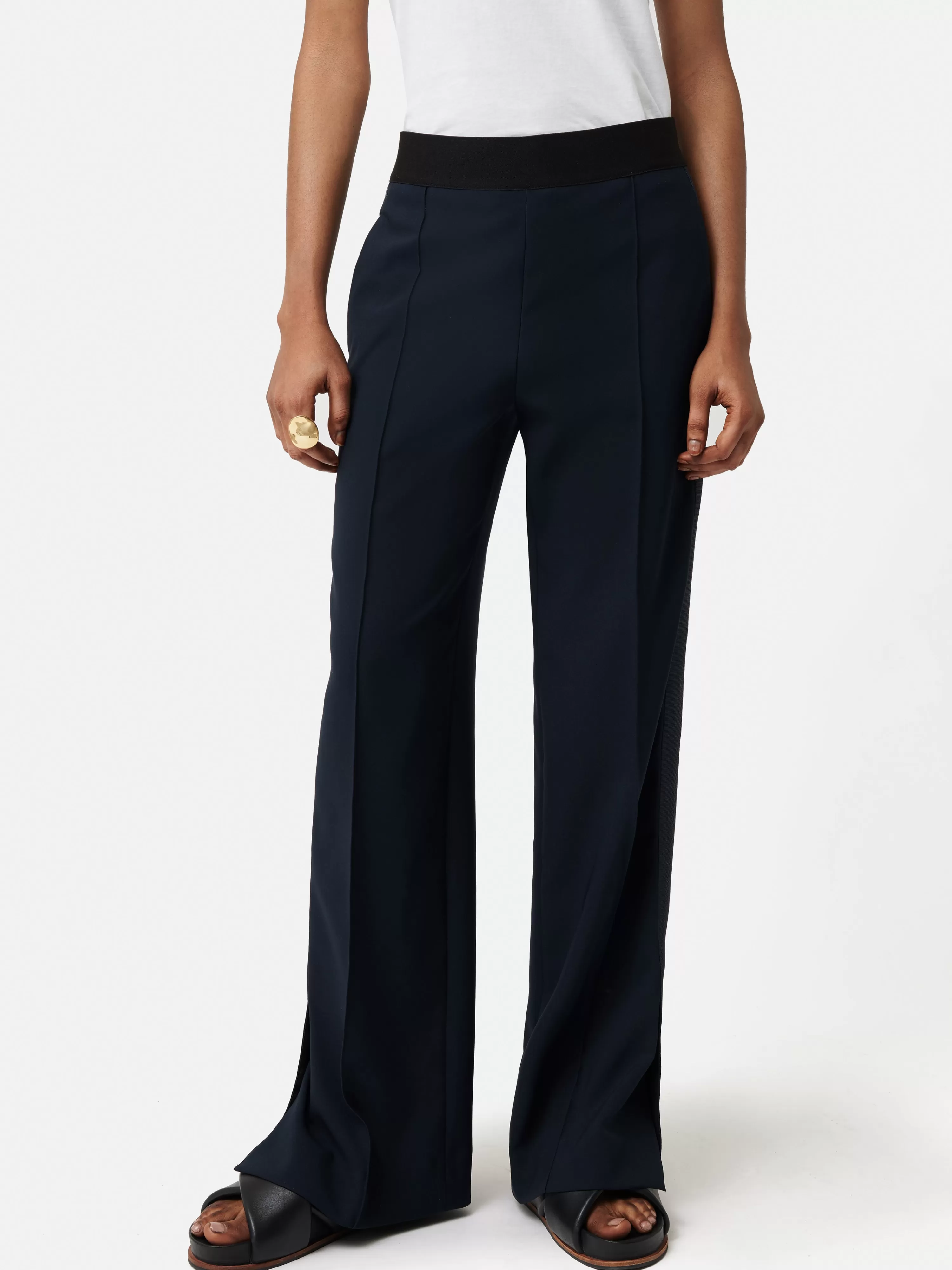 Jigsaw Crepe Split Hem Jogger-Women Trousers