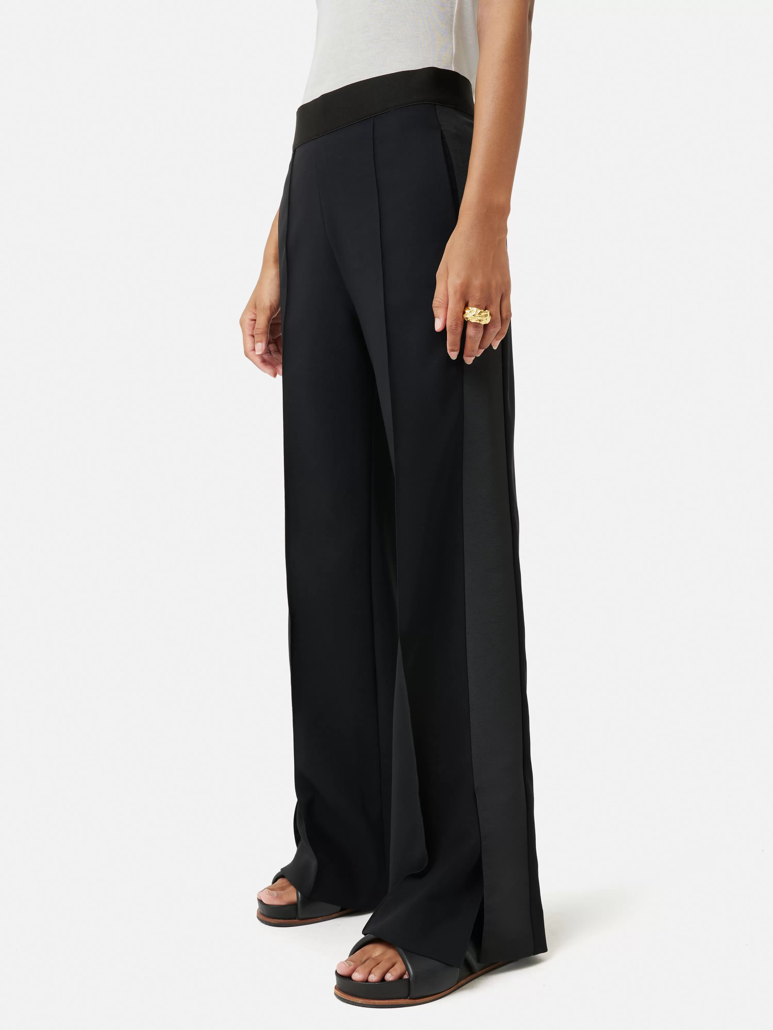 Jigsaw Crepe Split Hem Jogger-Women Trousers