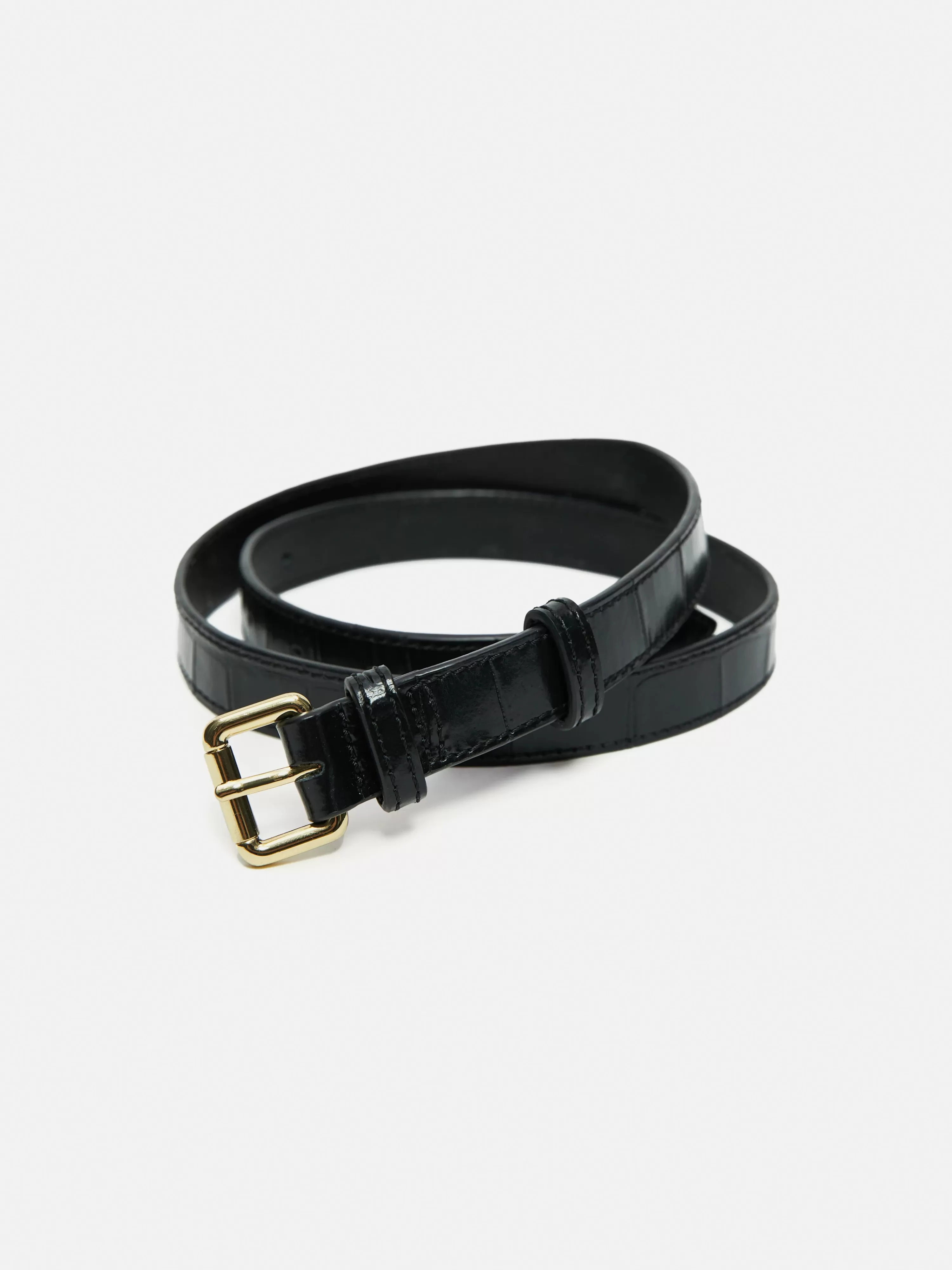 Jigsaw Croc Narrow Belt-Women Belts