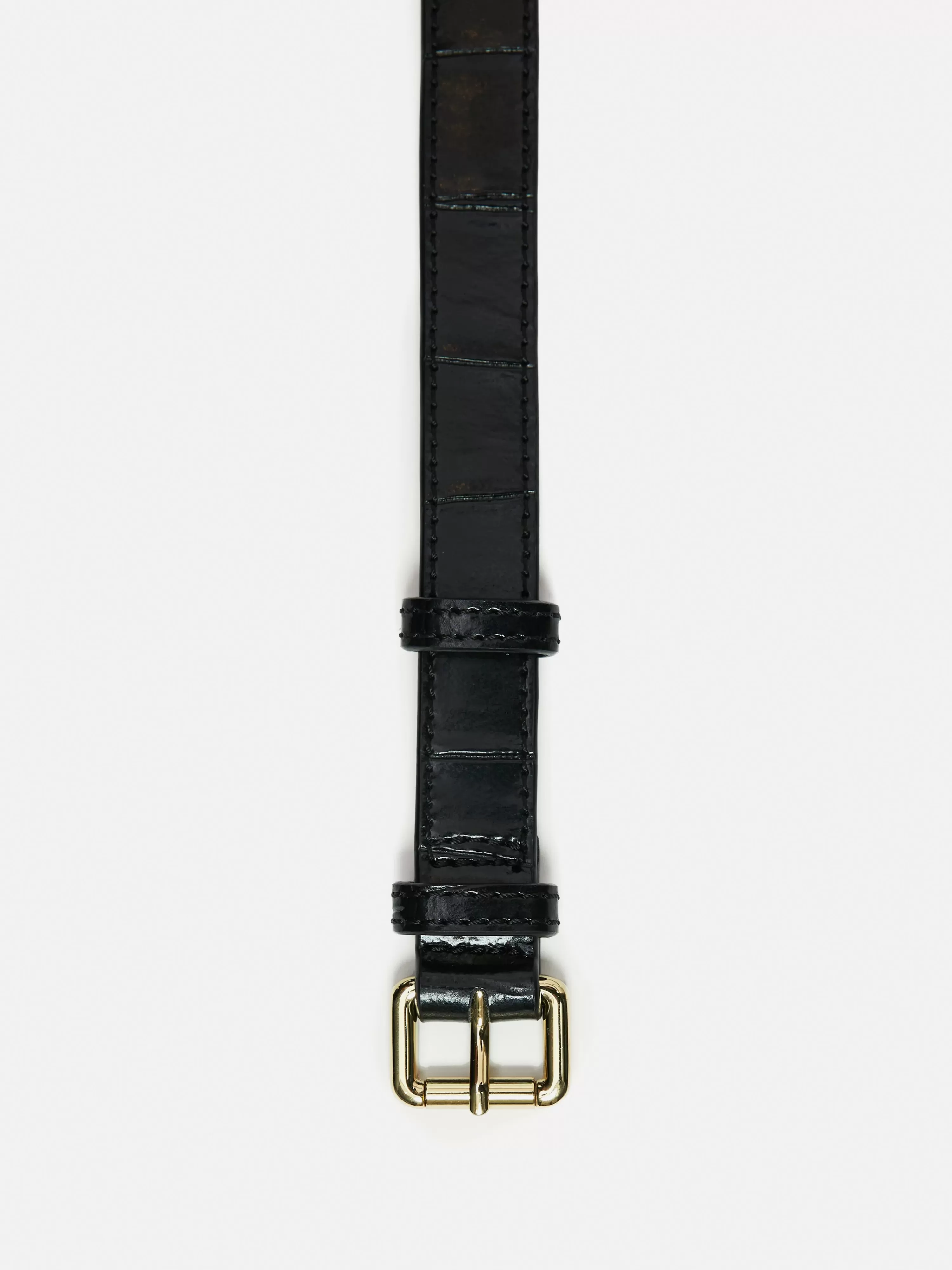 Jigsaw Croc Narrow Belt-Women Belts