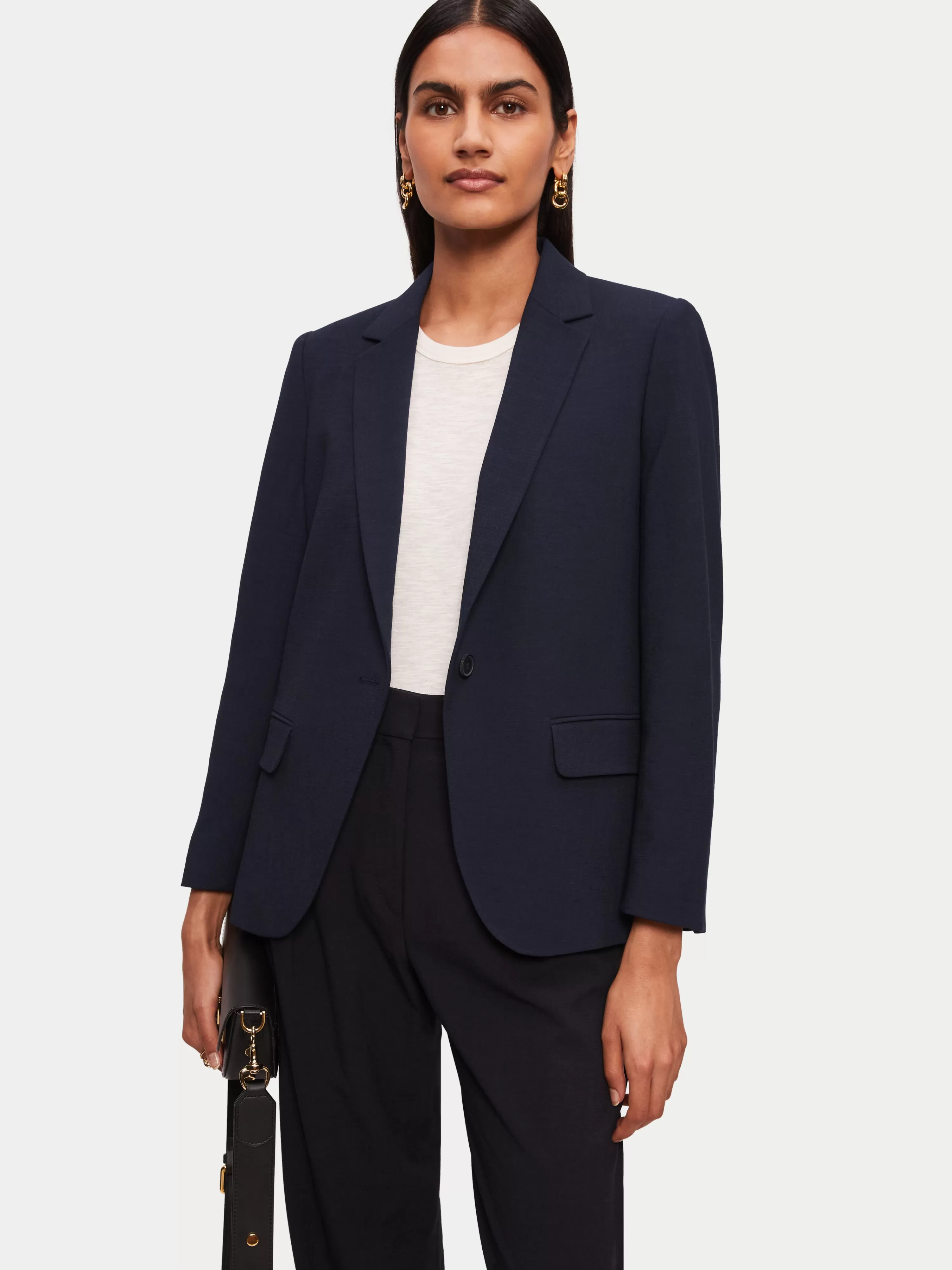 Jigsaw Crosshatch Brook Blazer-Women Coats & Jackets