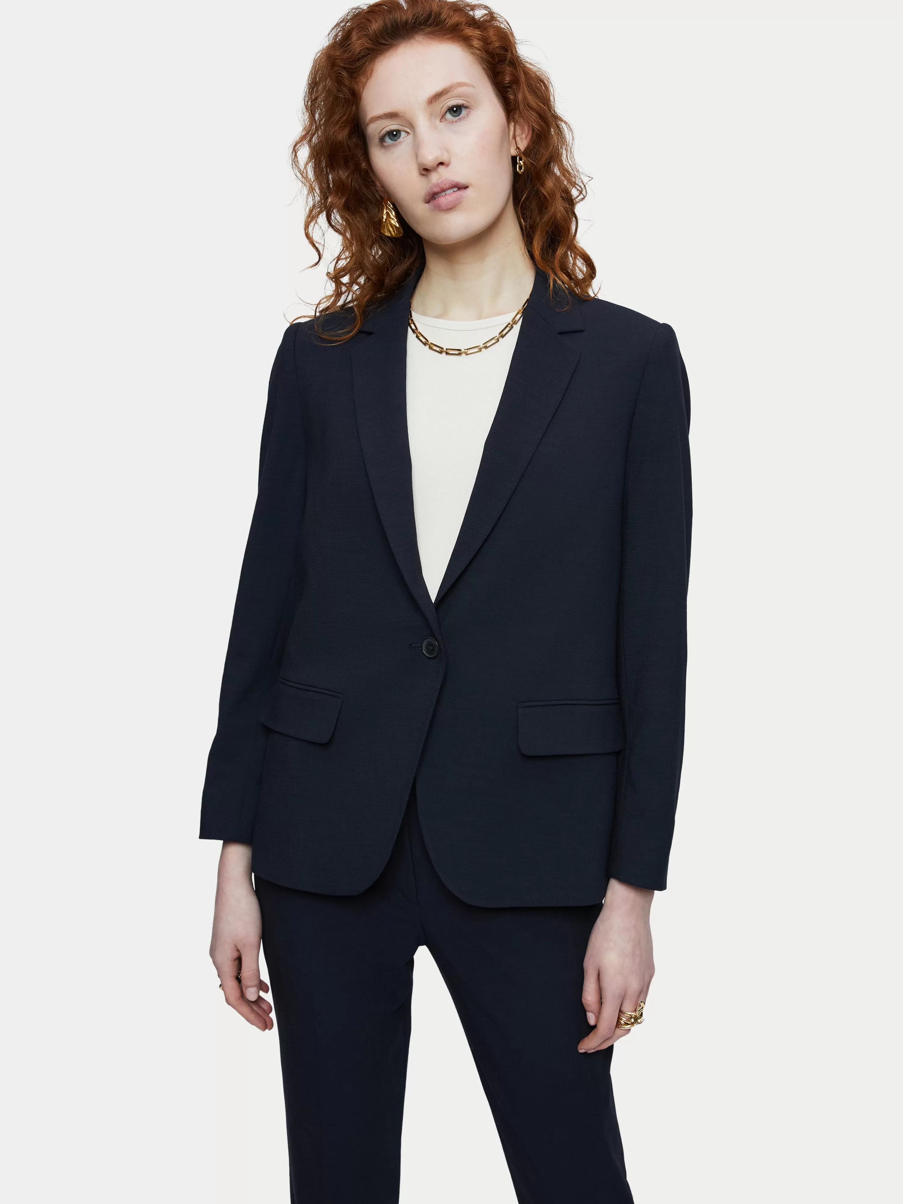 Jigsaw Crosshatch Brook Blazer-Women Coats & Jackets