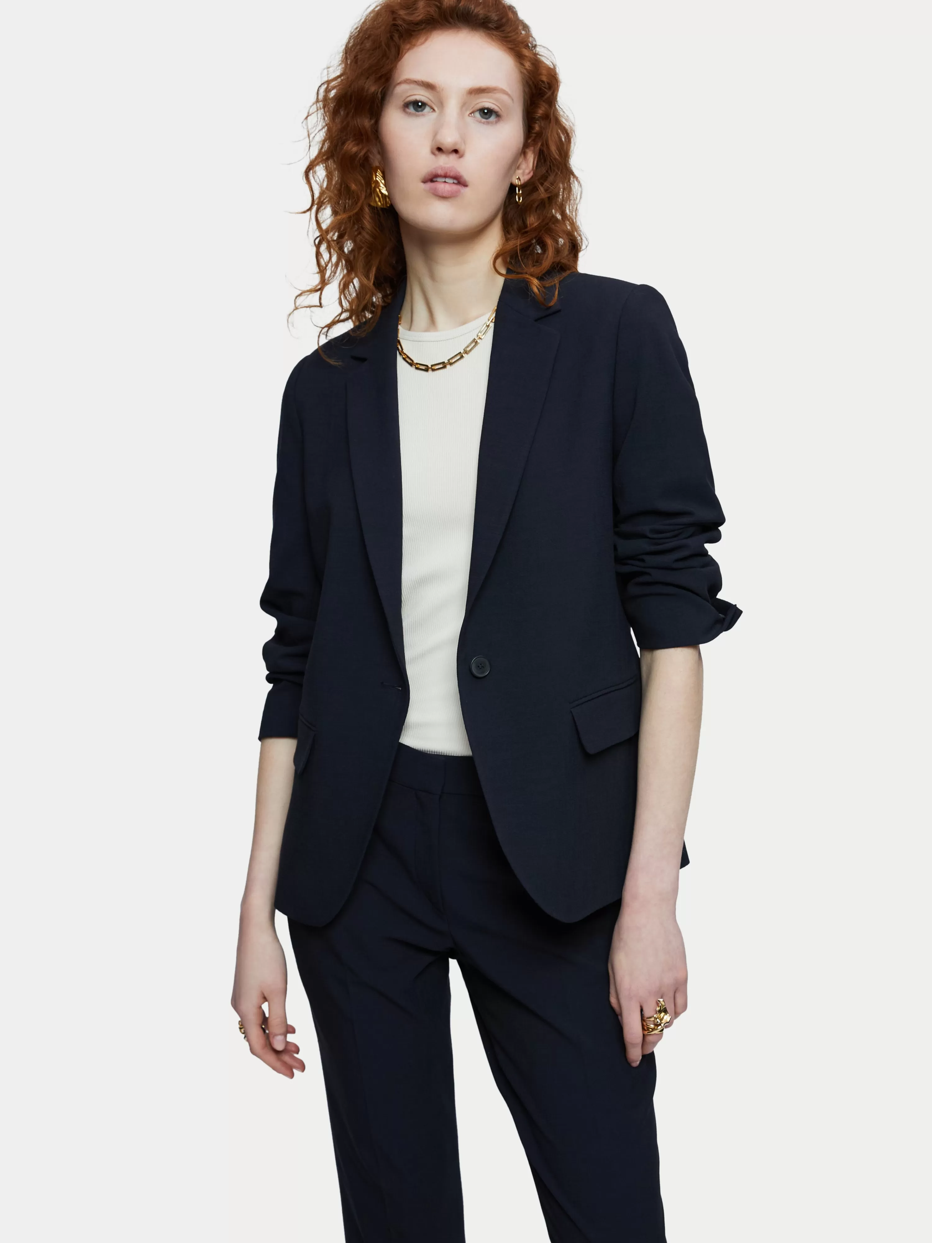 Jigsaw Crosshatch Brook Blazer-Women Coats & Jackets