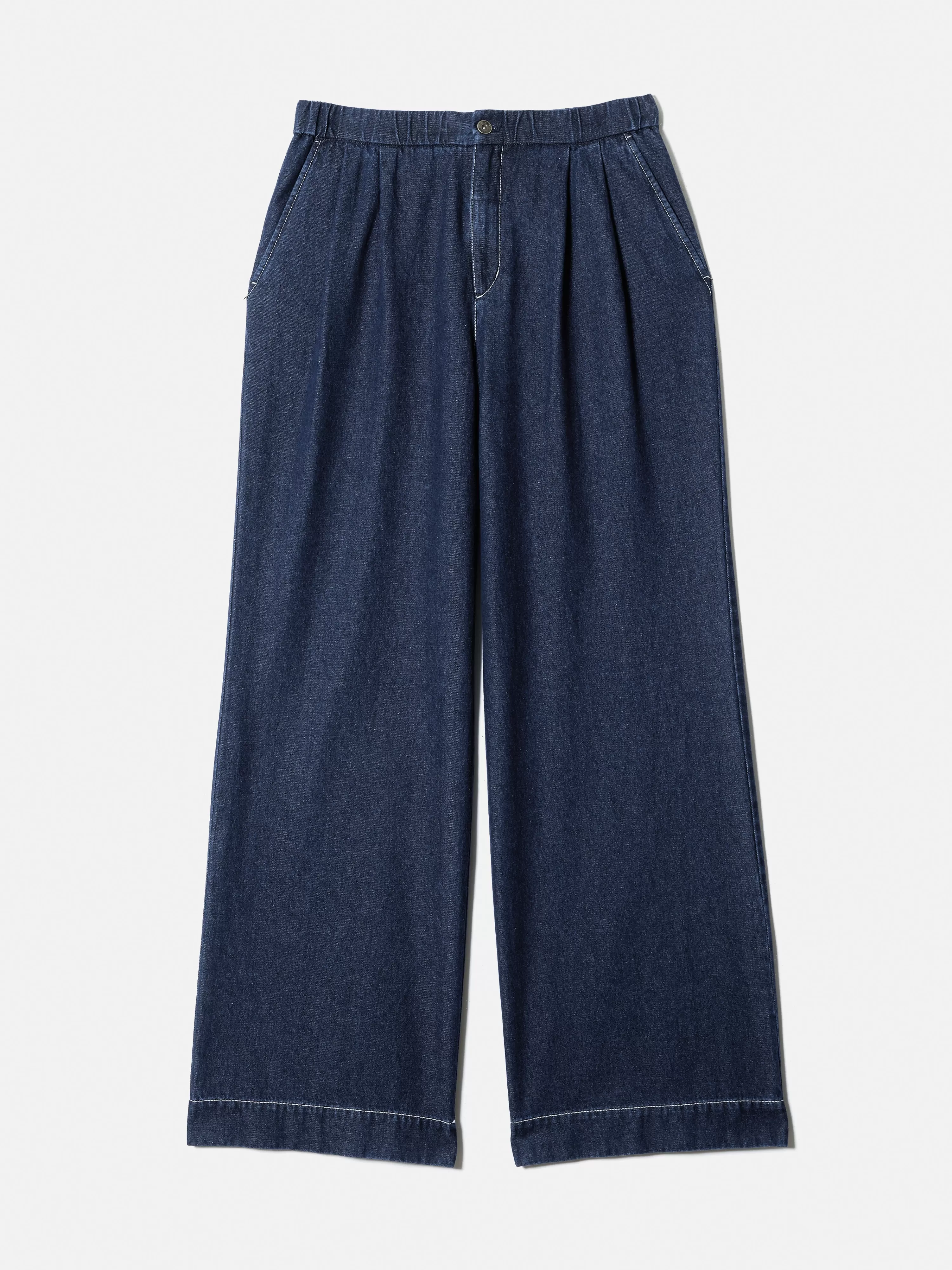 Jigsaw Denim Wide Leg Trouser-Women Trousers