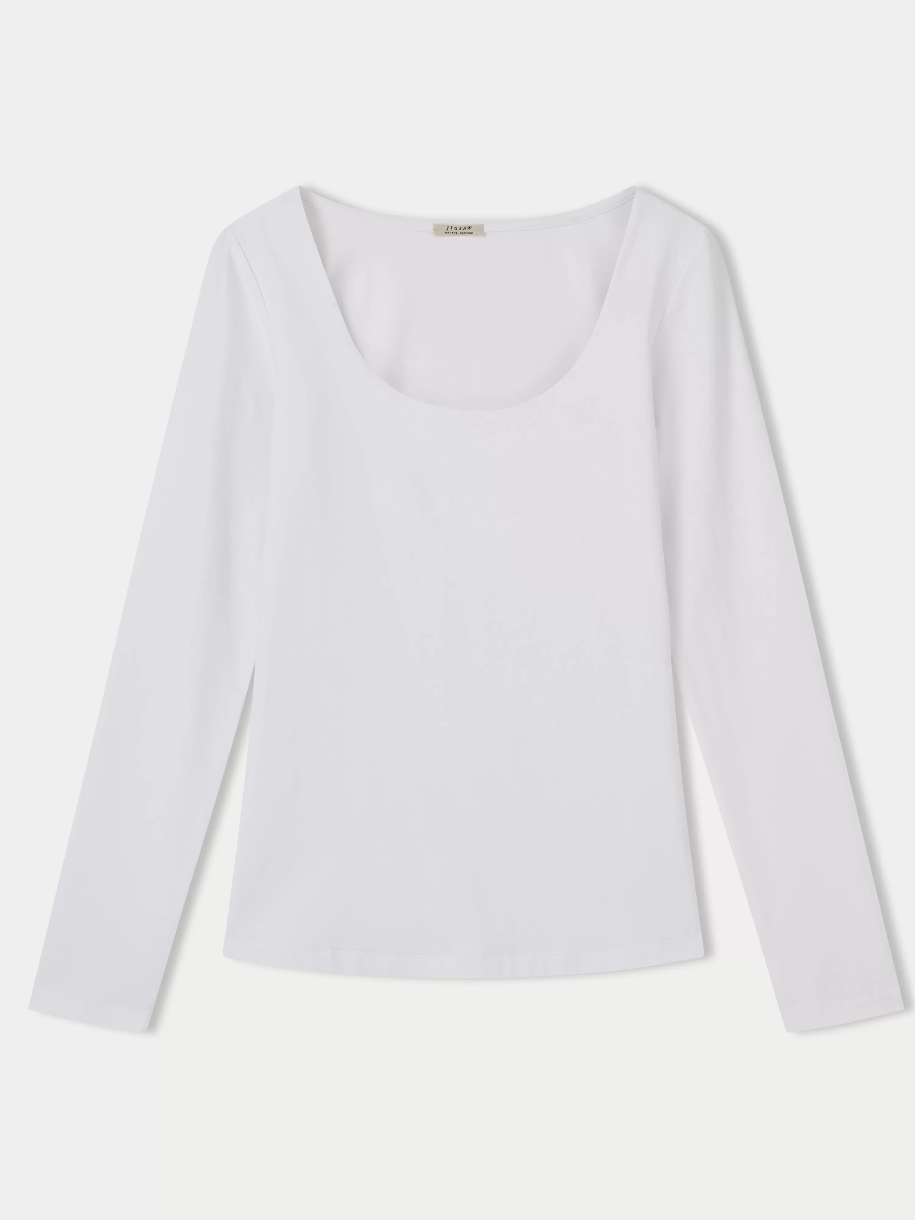 Jigsaw Double Front Ballet Neck Top-Women T-Shirts