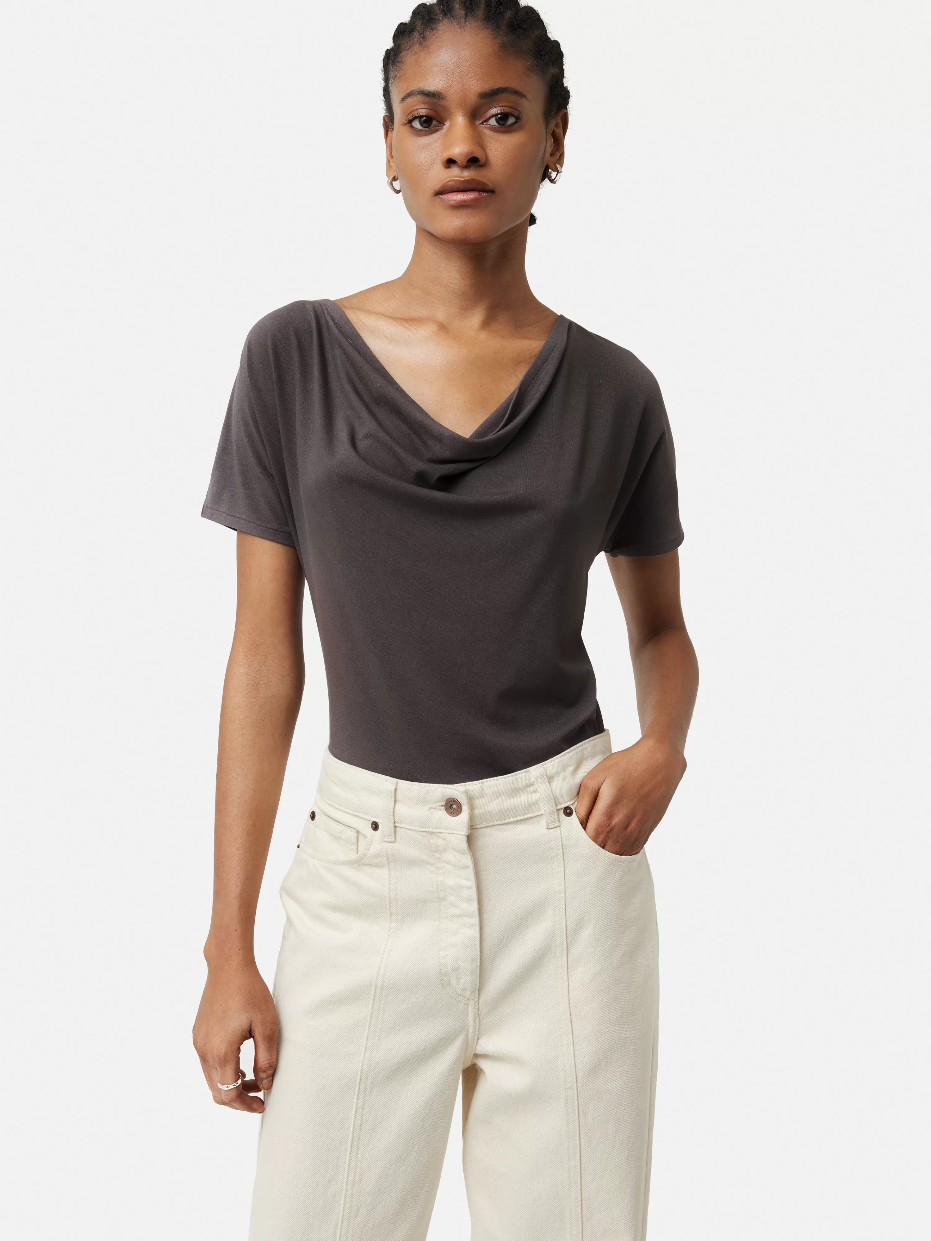 Jigsaw Drape Cowl Neck Top-Women Tops