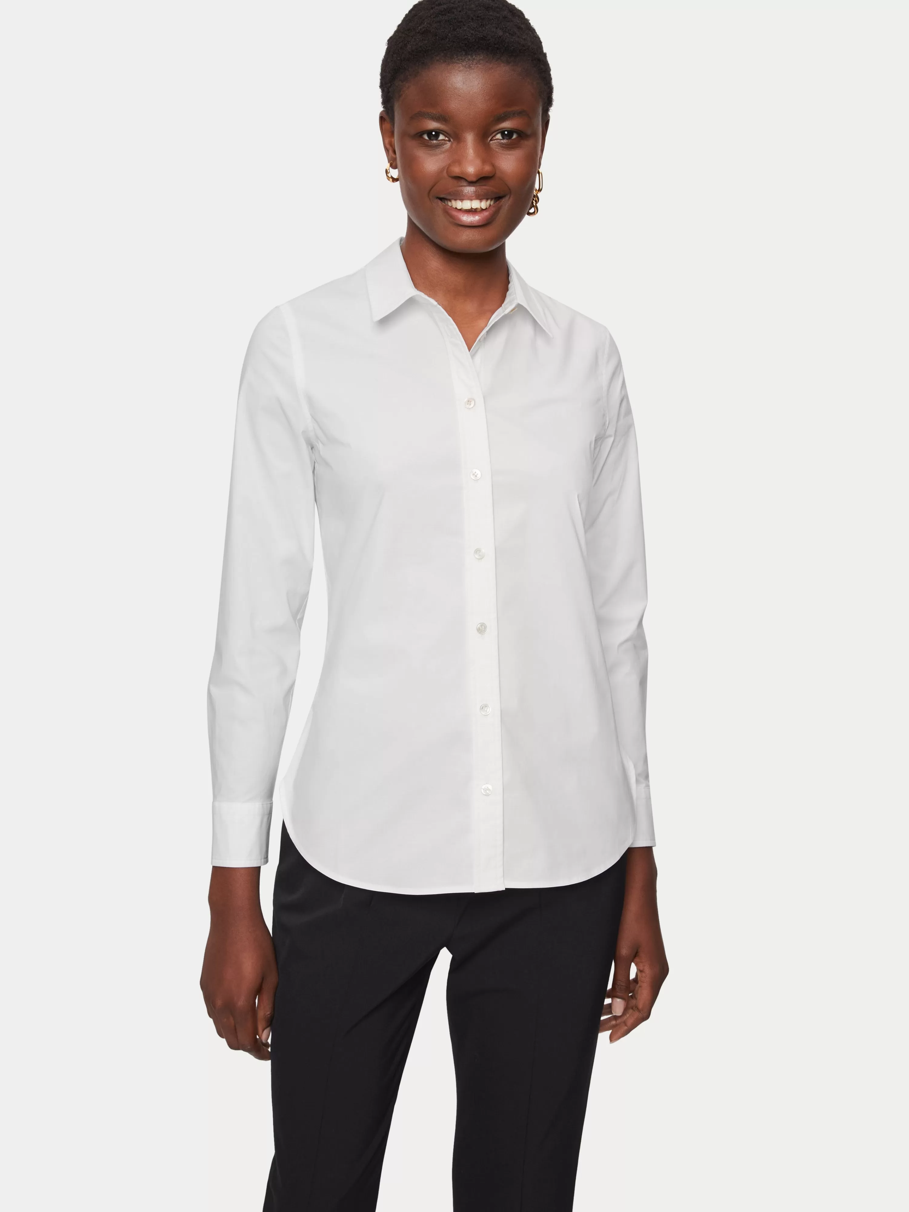 Jigsaw Fitted Cotton Shirt-Women Shirts & Blouses