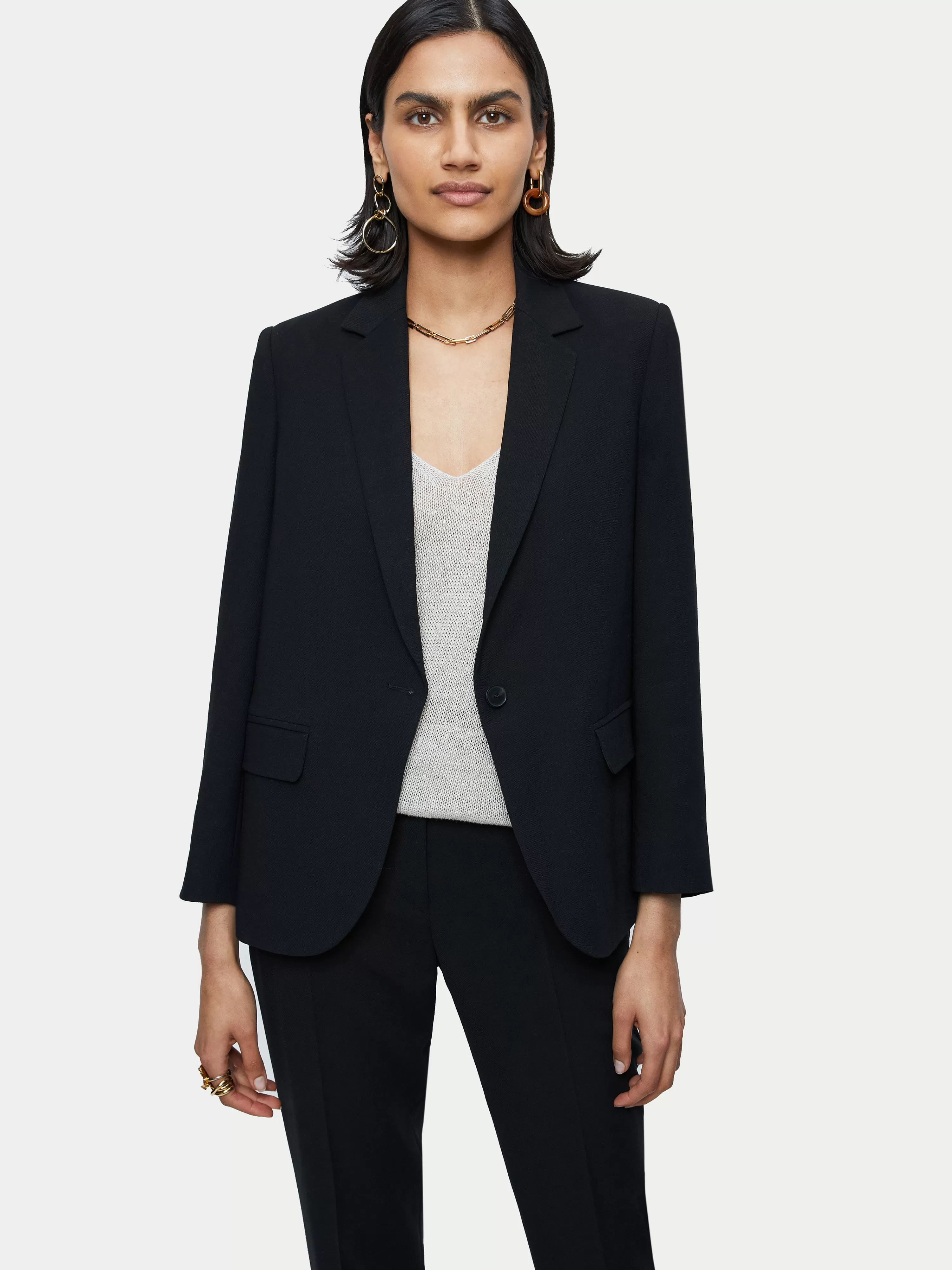 Jigsaw Fluid Twill Brook Blazer-Women Coats & Jackets