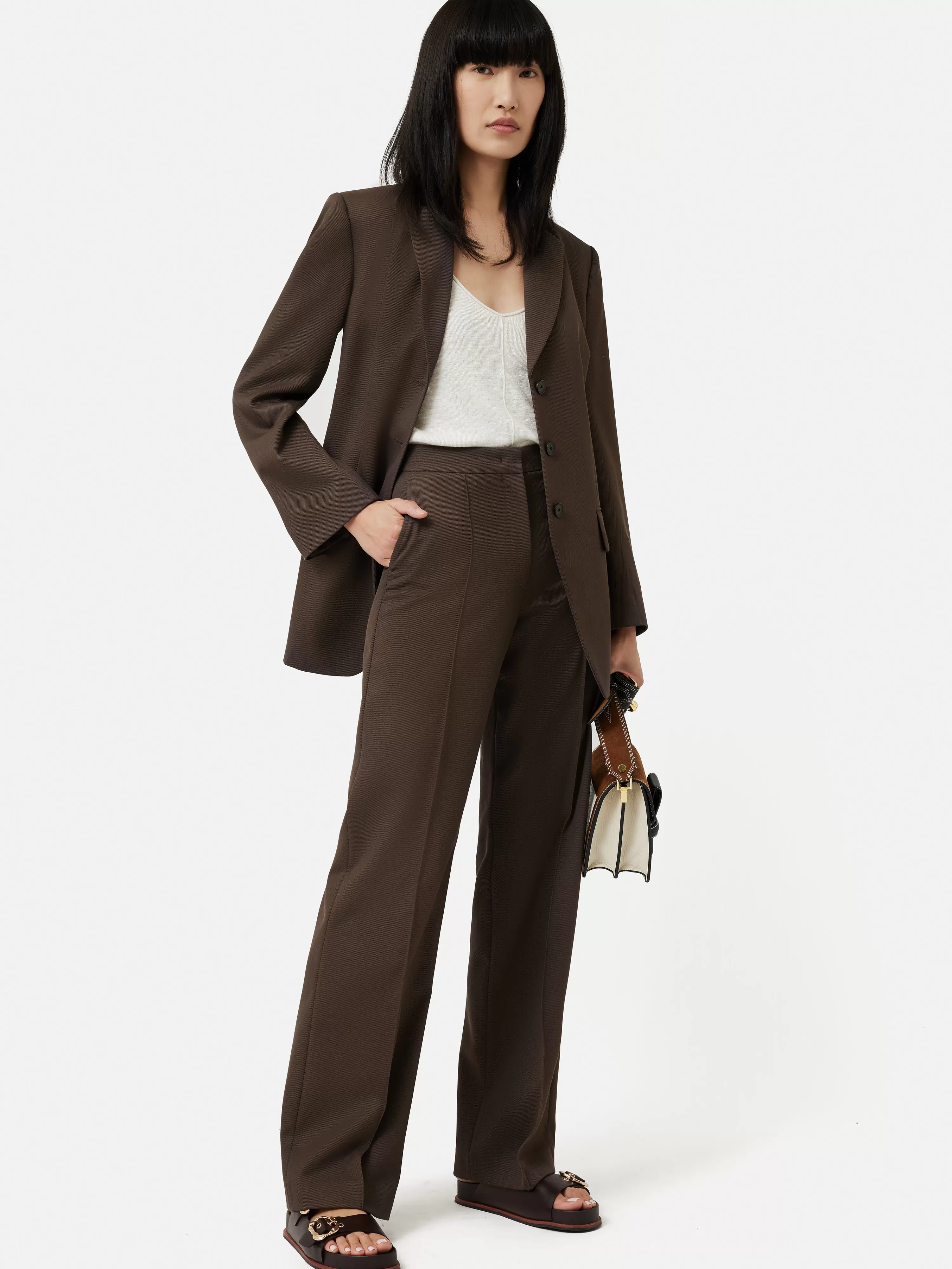 Jigsaw Hale Twill Trouser-Women Co-Ords & Suiting