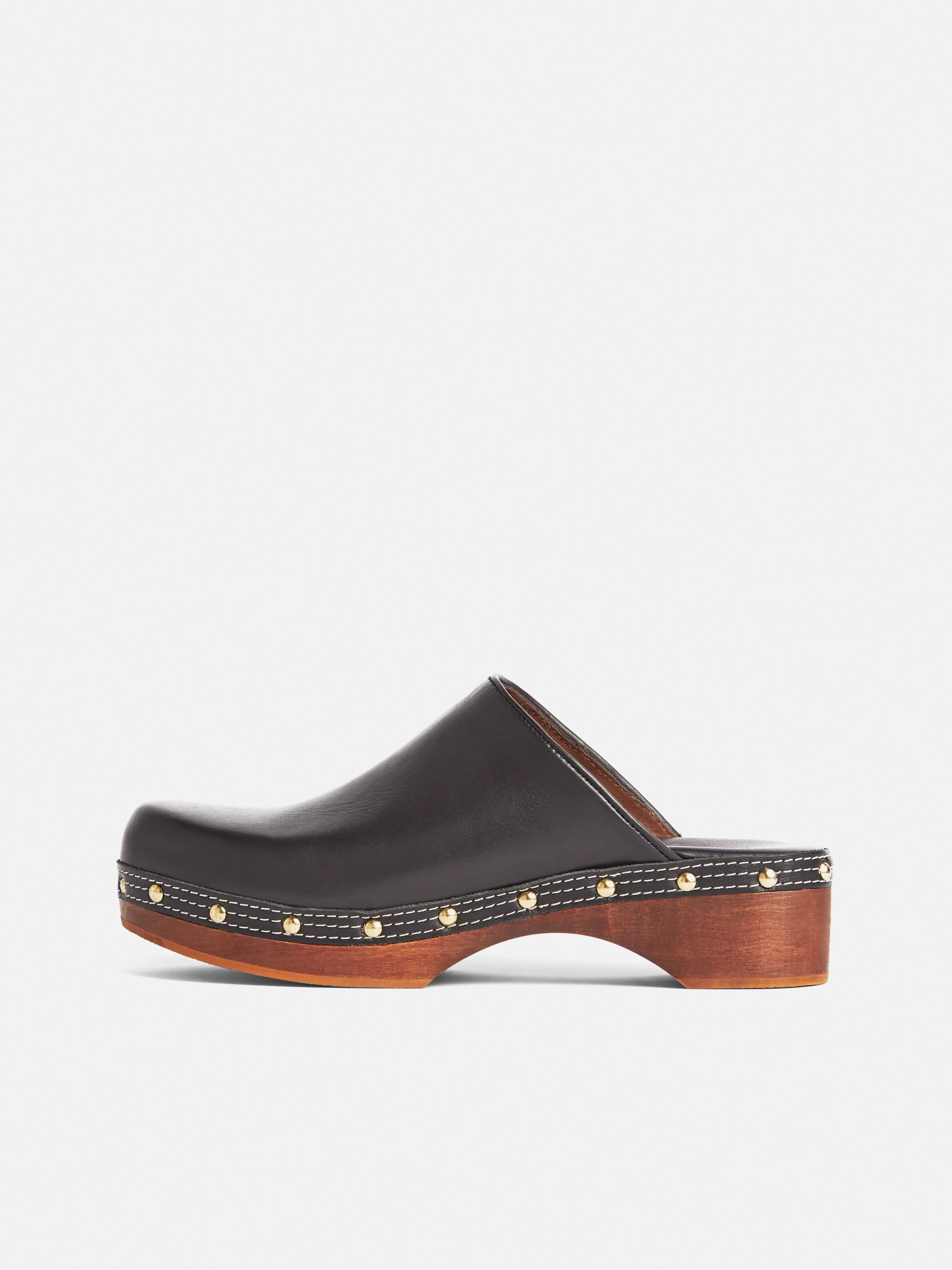 Jigsaw Hayle Wooden Leather Clog-Women Sandals