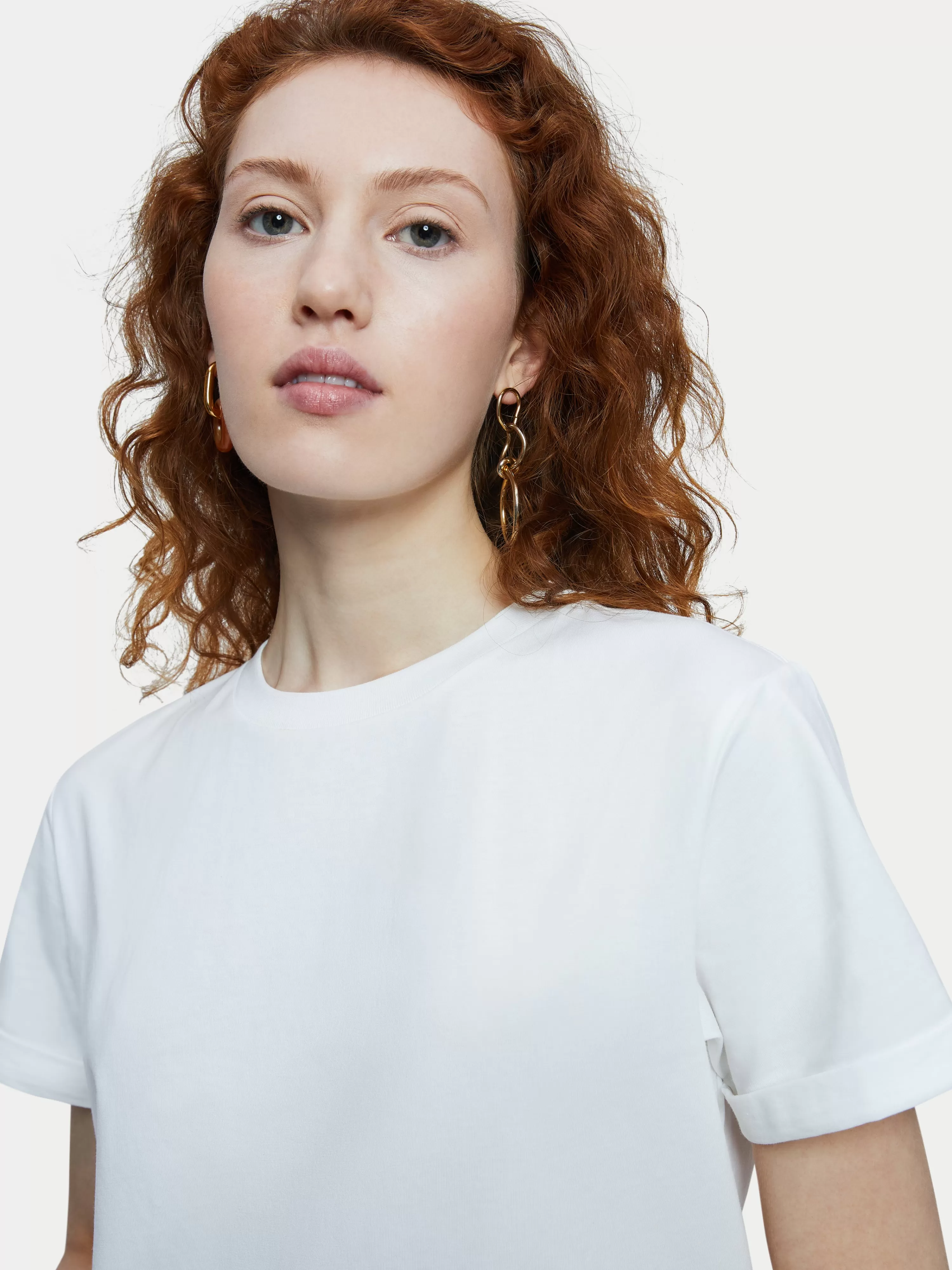 Jigsaw Hove Cotton Boyfriend Tee-Women T-Shirts