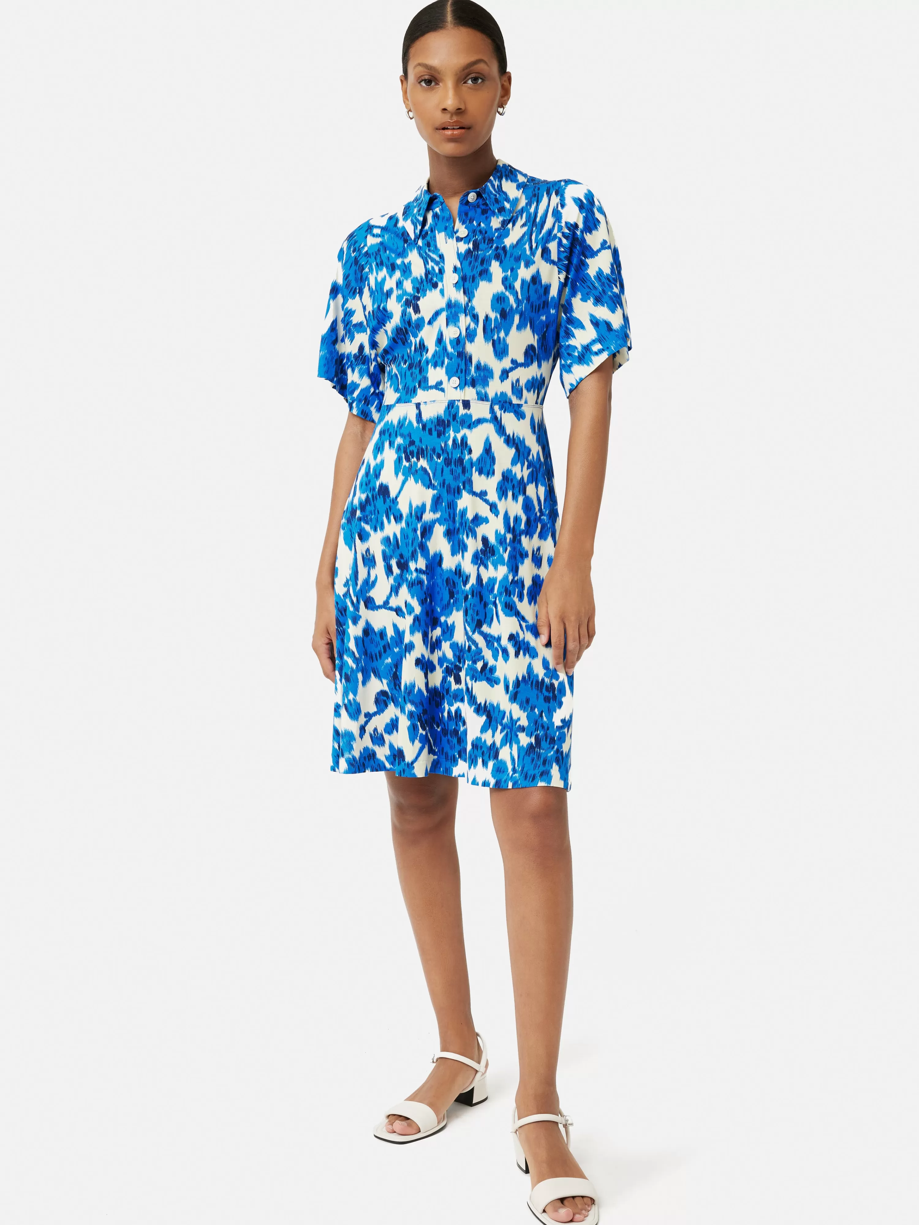 Jigsaw Ikat Posy Jersey Shirt Dress-Women Dresses & Jumpsuits