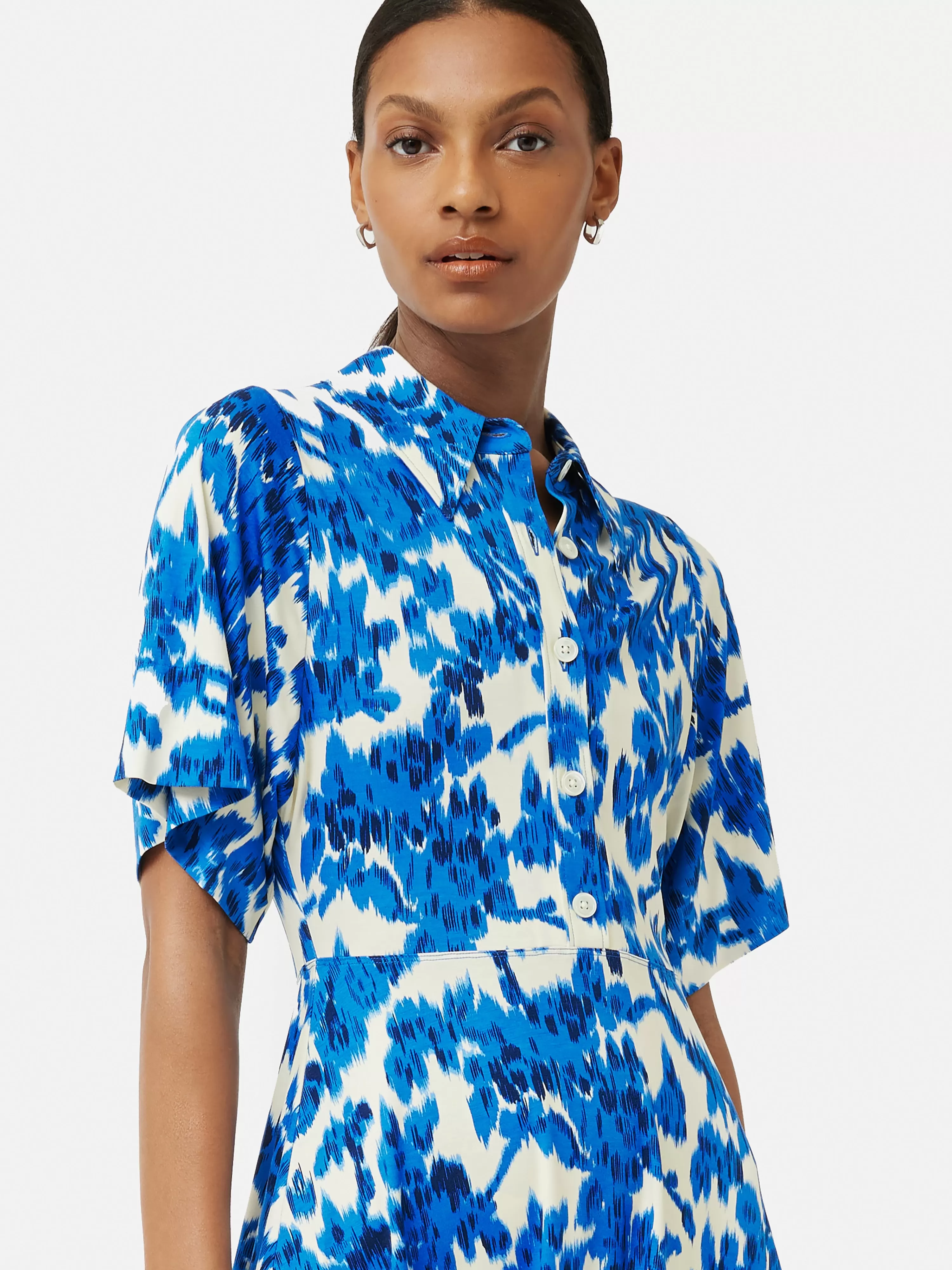 Jigsaw Ikat Posy Jersey Shirt Dress-Women Dresses & Jumpsuits