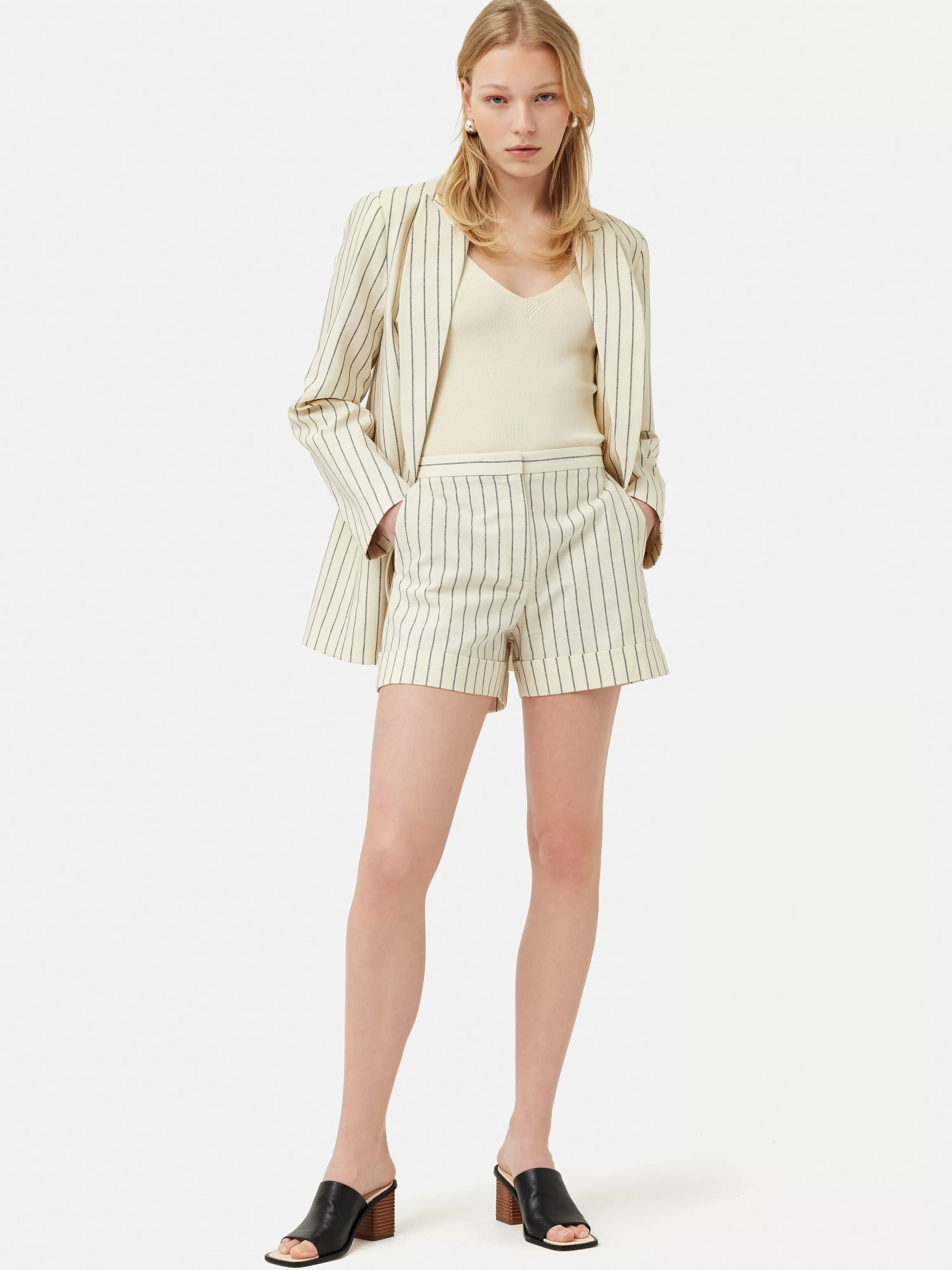 Jigsaw Italian Pinstripe Shorts-Women Co-Ords & Suiting