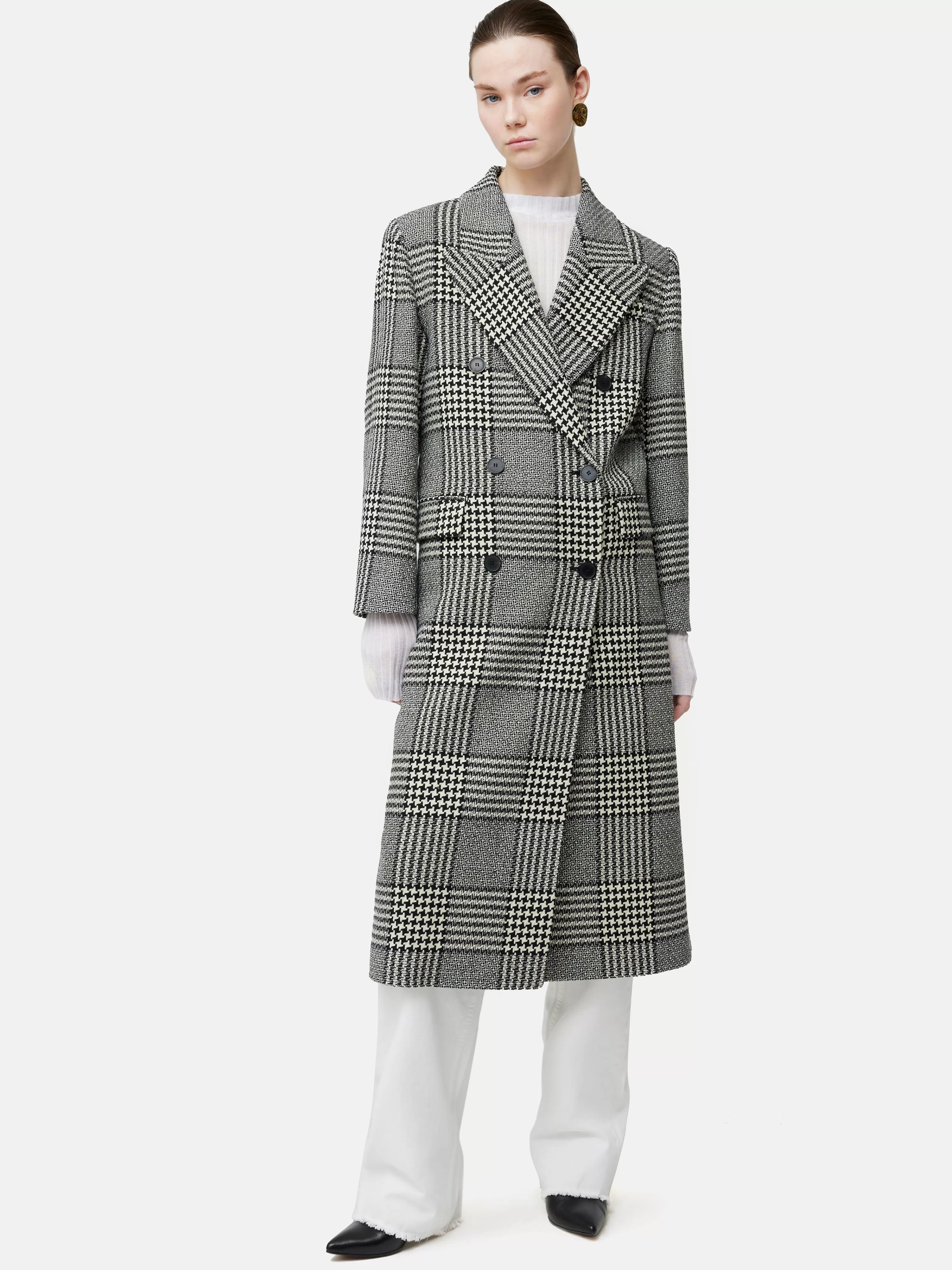 Jigsaw Italian Wool Belted Overcoat-Women Coats & Jackets