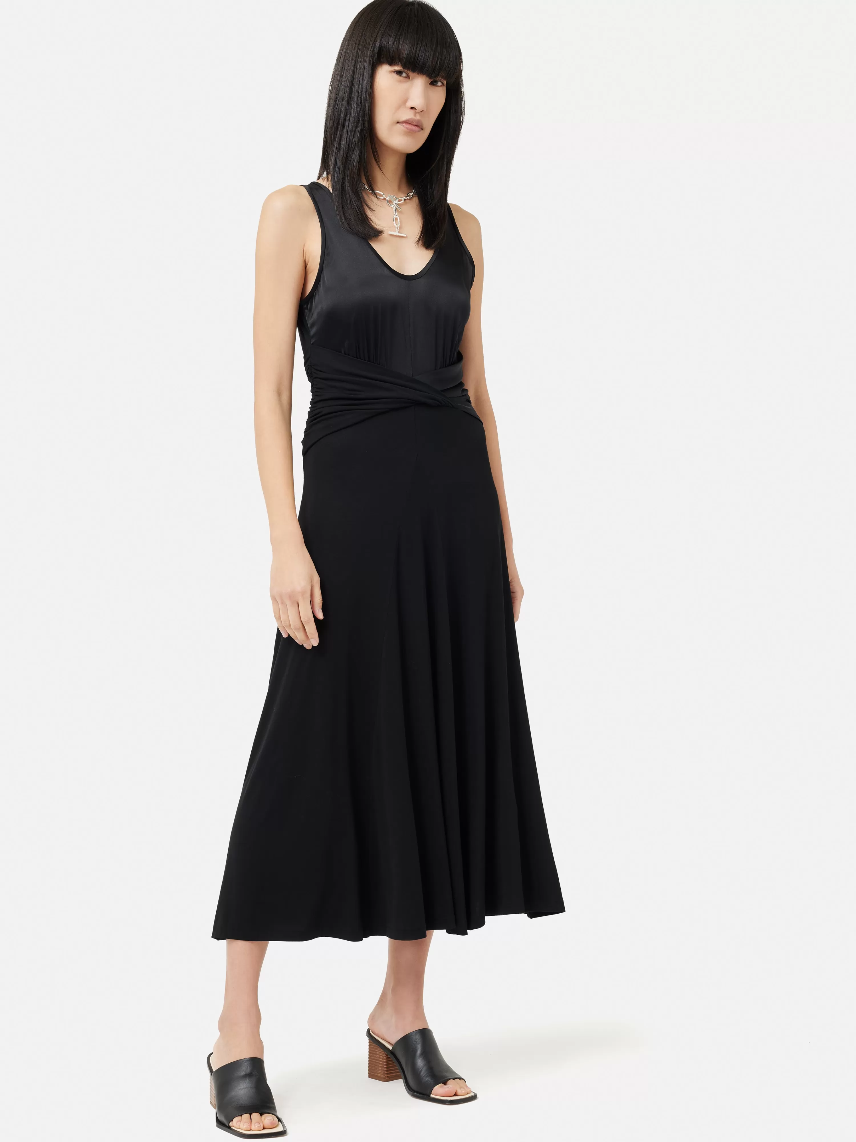 Jigsaw Jersey Silk Front Twist Dress-Women Dresses & Jumpsuits