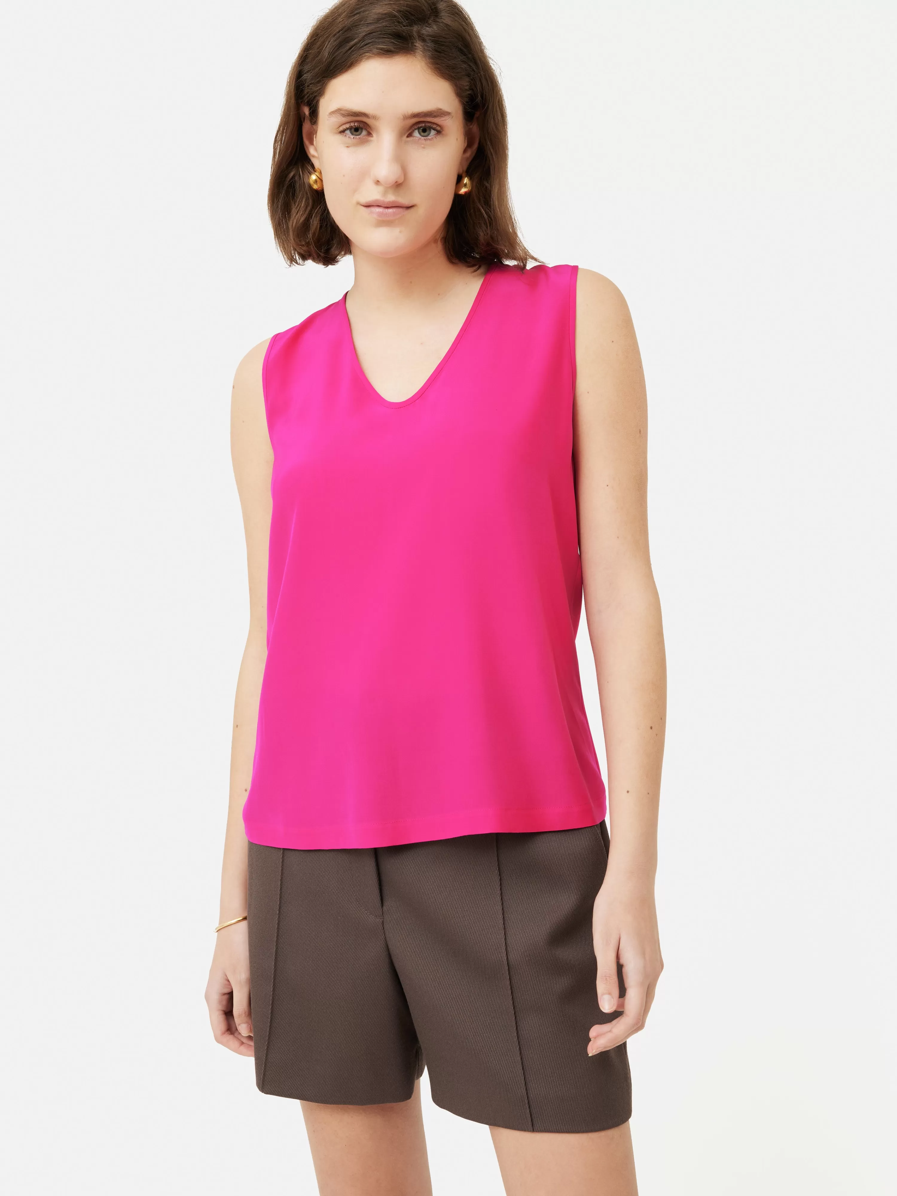 Jigsaw Josie Silk Vest-Women Tops