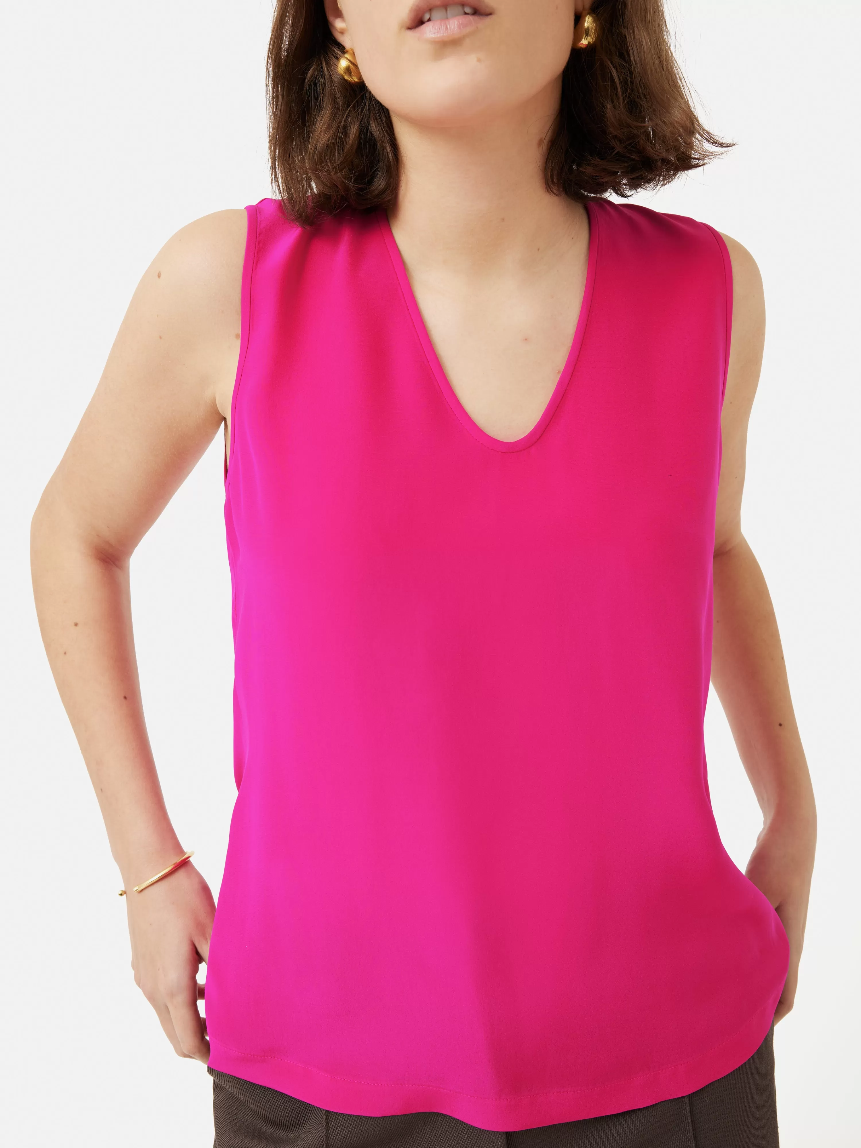 Jigsaw Josie Silk Vest-Women Tops