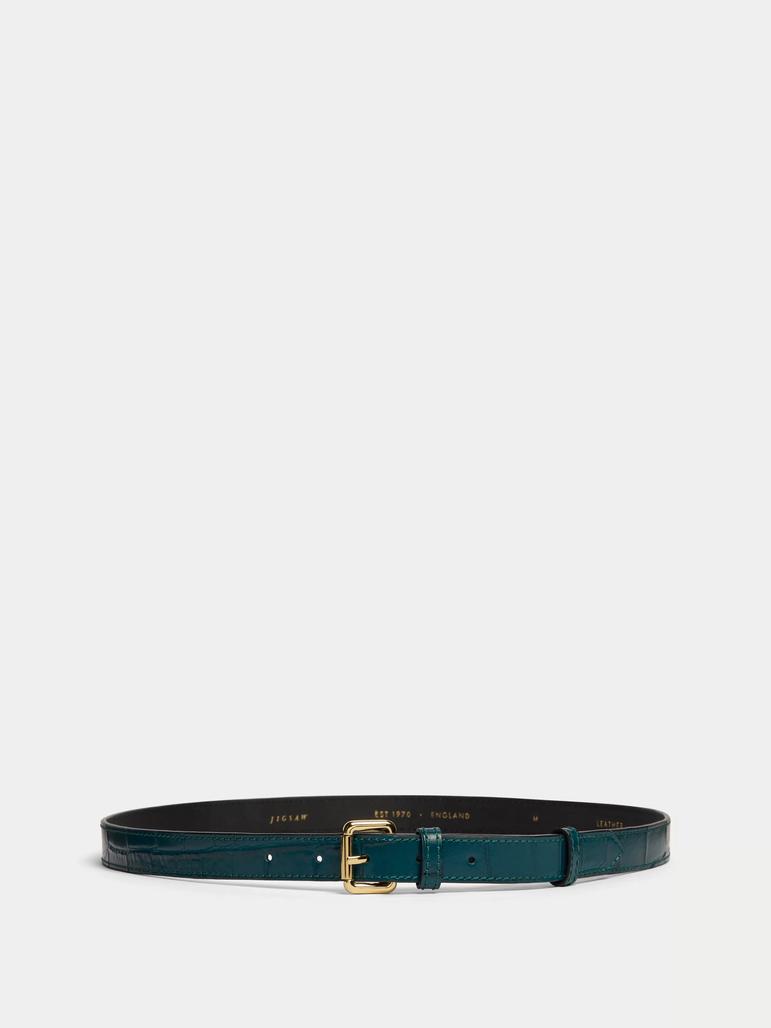 Jigsaw Leather Croc Belt-Women Belts